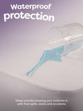 Slumberdown white waterproof fitted mattress protector (British brand)