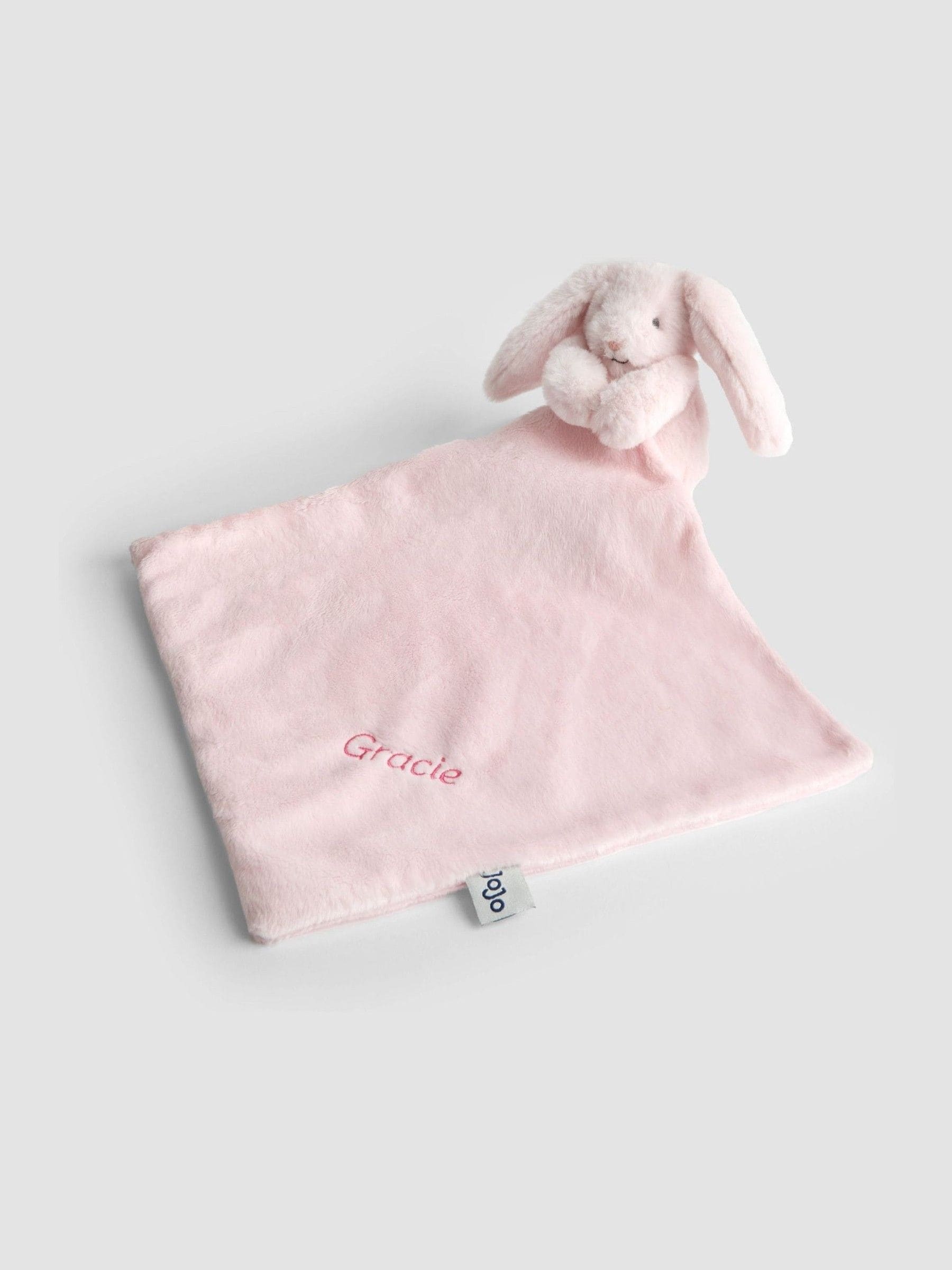 JoJo Maman Bébé Pink Bella Bunny Personalised Plush Comforter