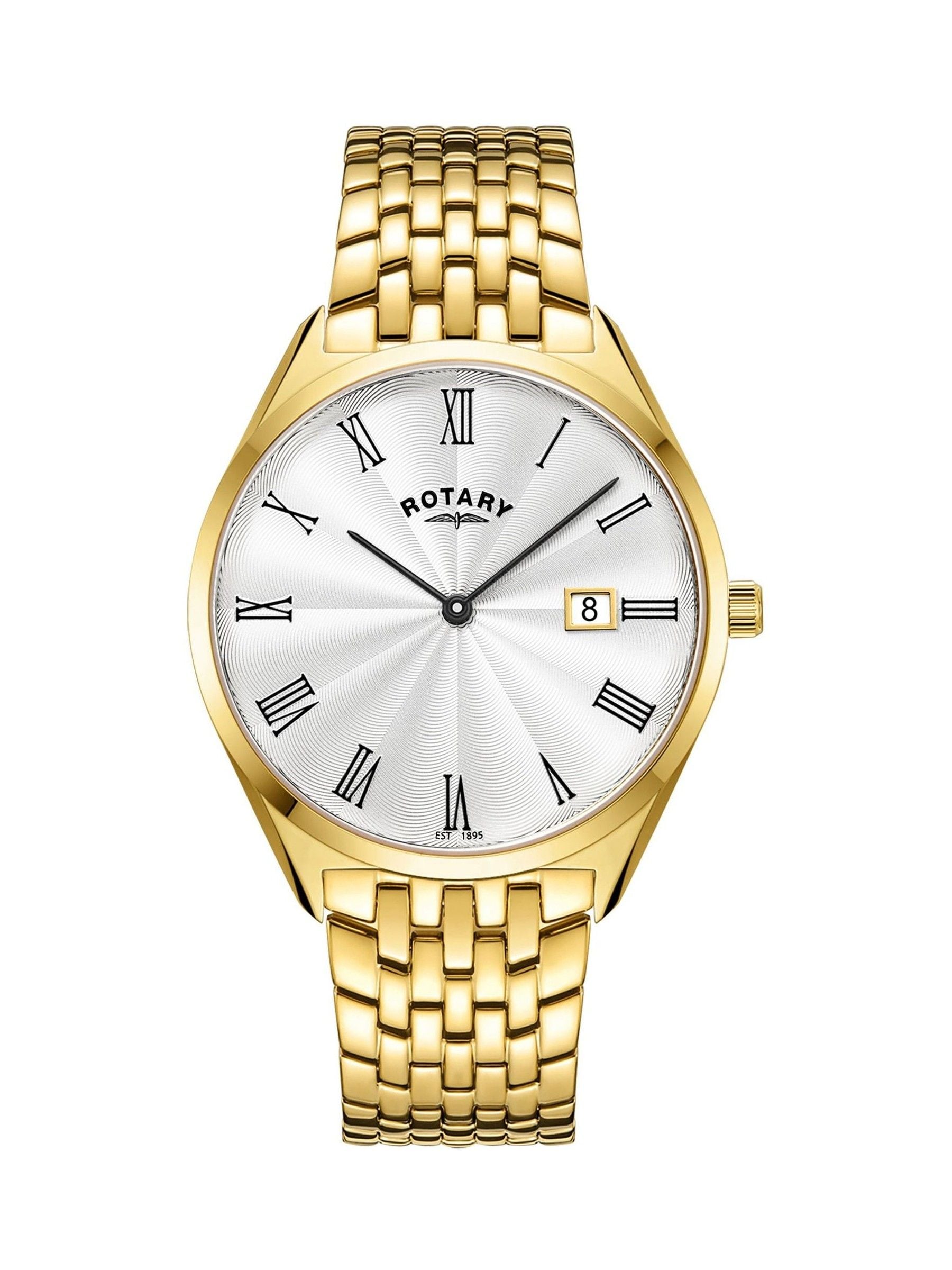 Rotary Ultra Slim gold tone bracelet watch, UK version
