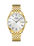 Rotary Ultra Slim gold tone bracelet watch, UK version