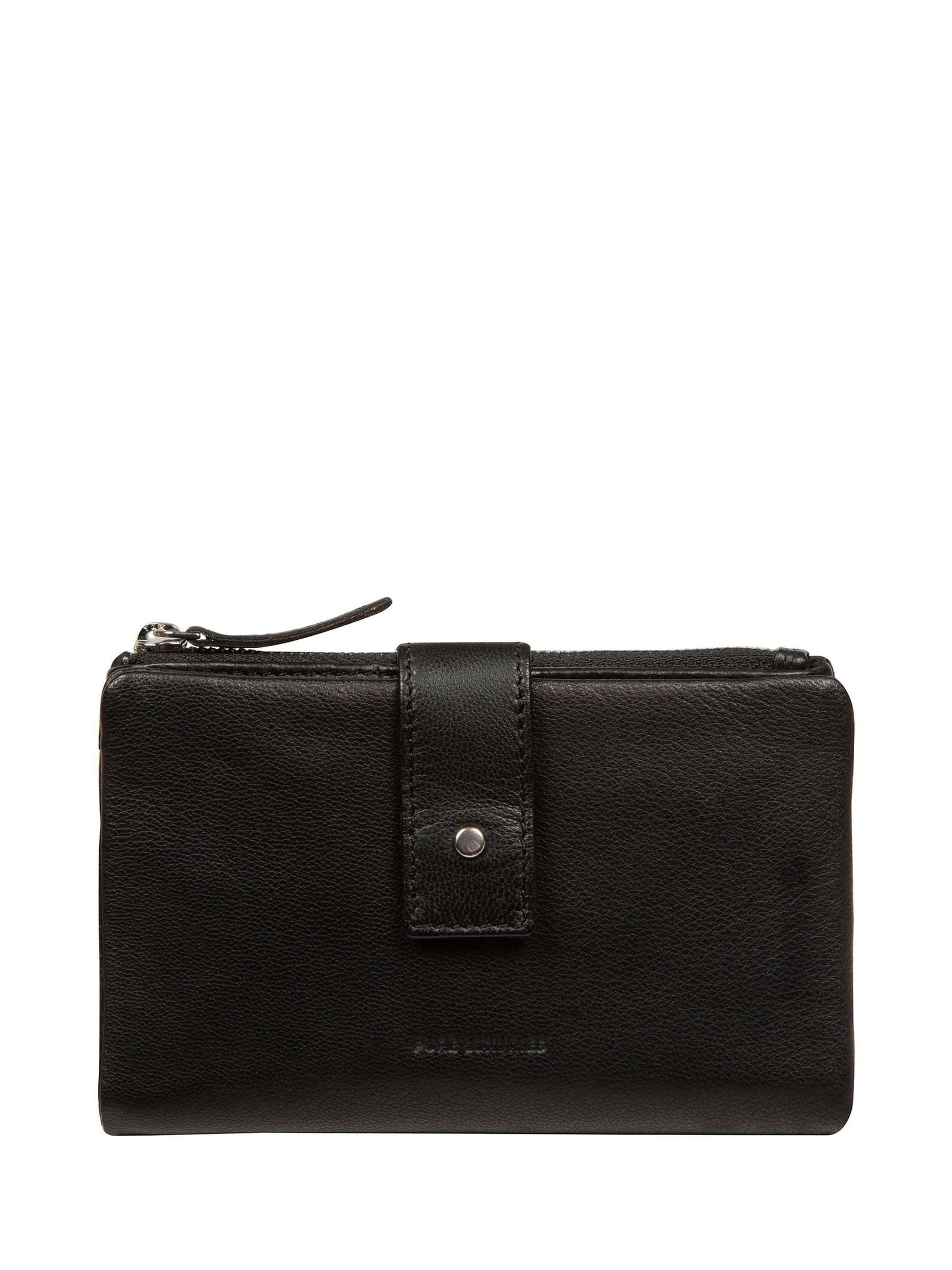 Pure Luxuries London black Zaria leather purse (British brand)