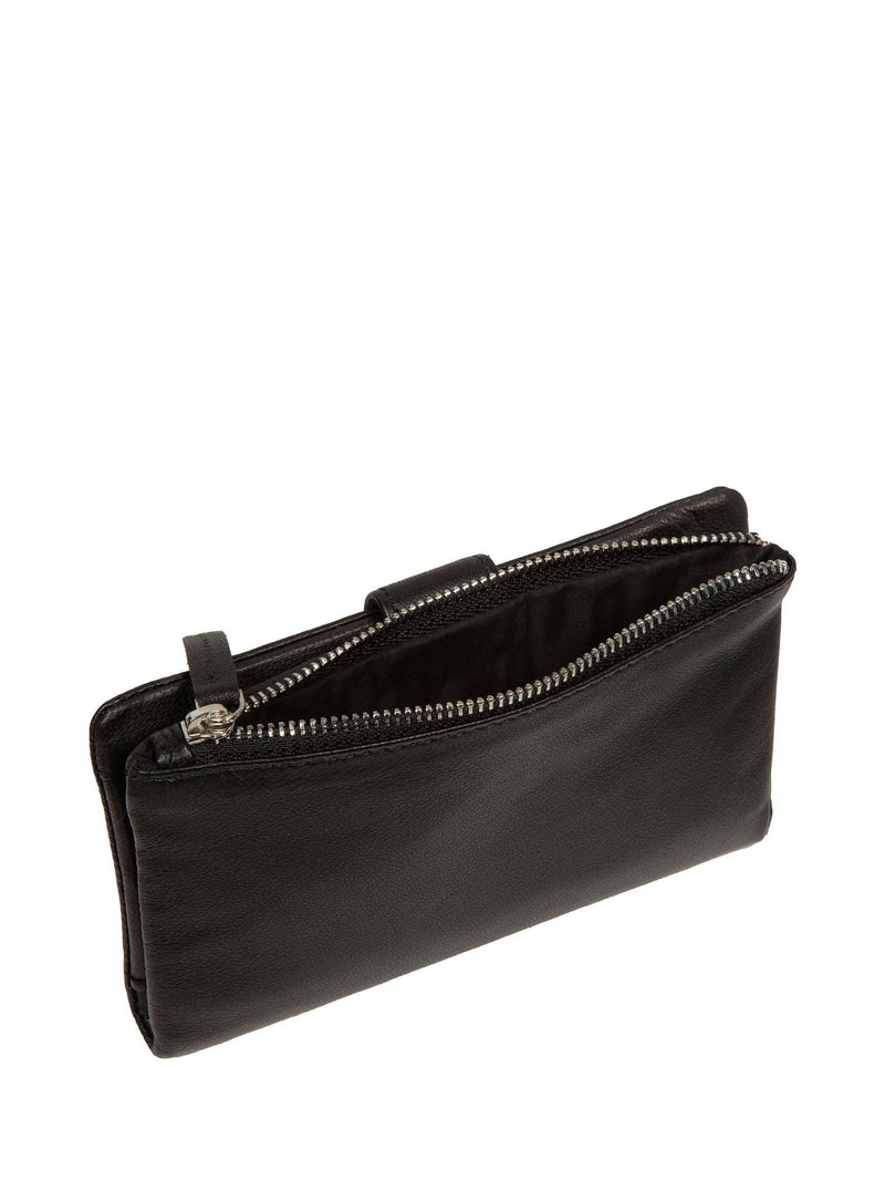 Pure Luxuries London black Zaria leather purse (British brand)