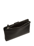Pure Luxuries London black Zaria leather purse (British brand)