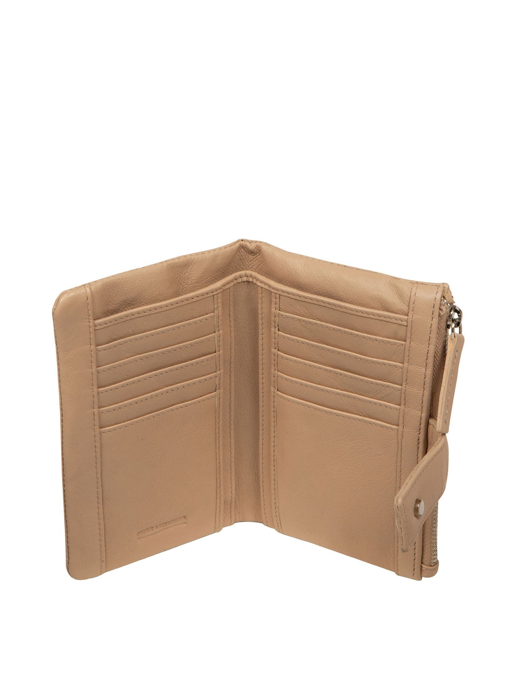 Pure Luxuries London Natural Zaria Leather Purse