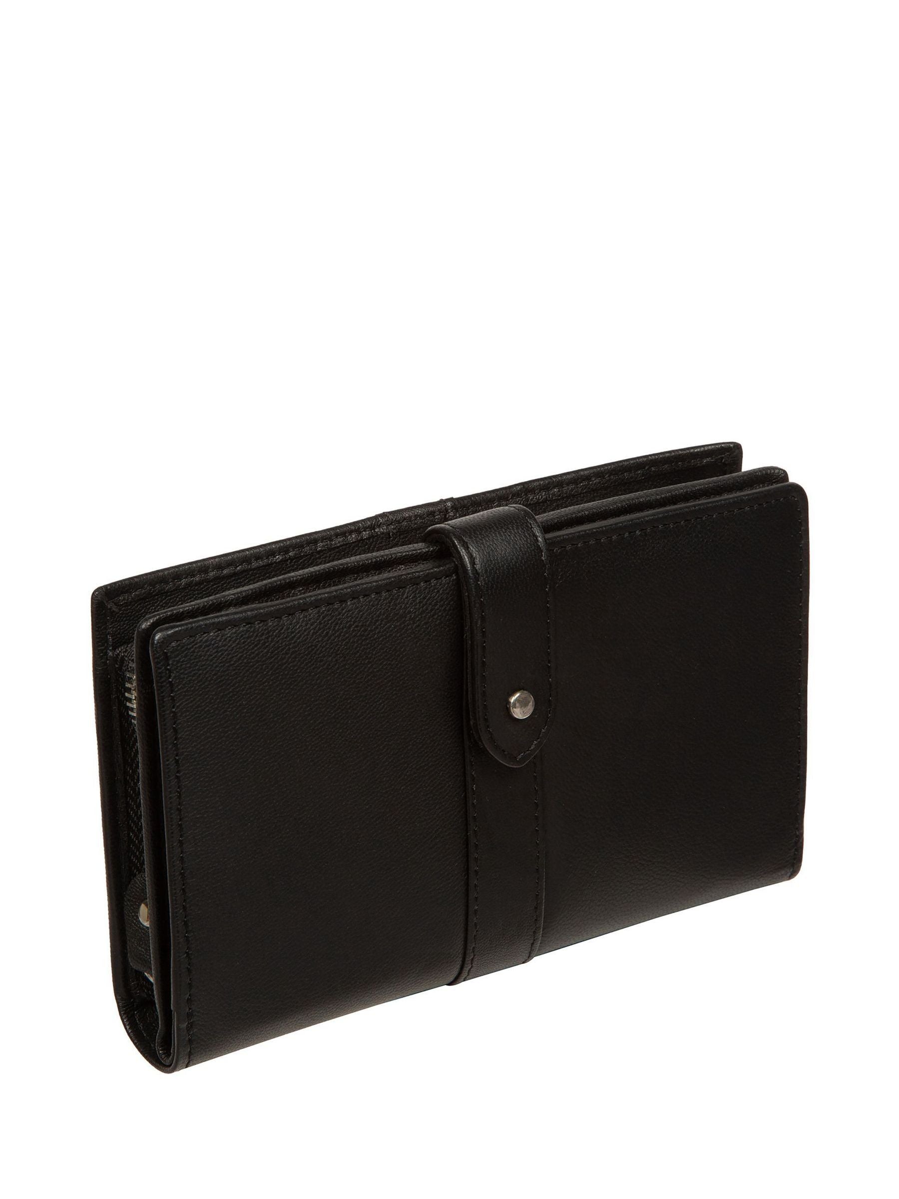 Pure Luxuries London Black Jade leather purse (British brand)