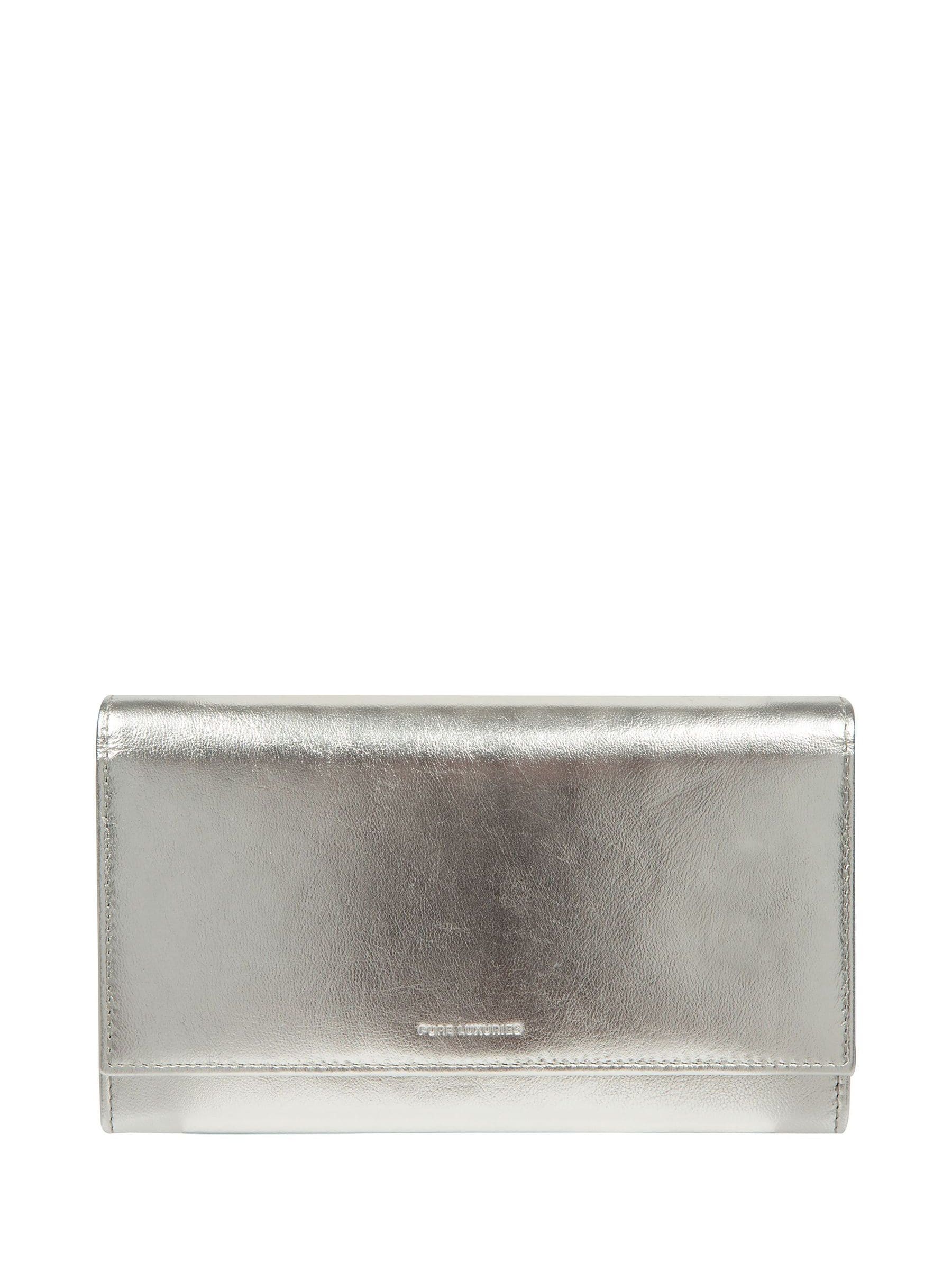 Pure Luxuries London silver Mia leather purse, UK version