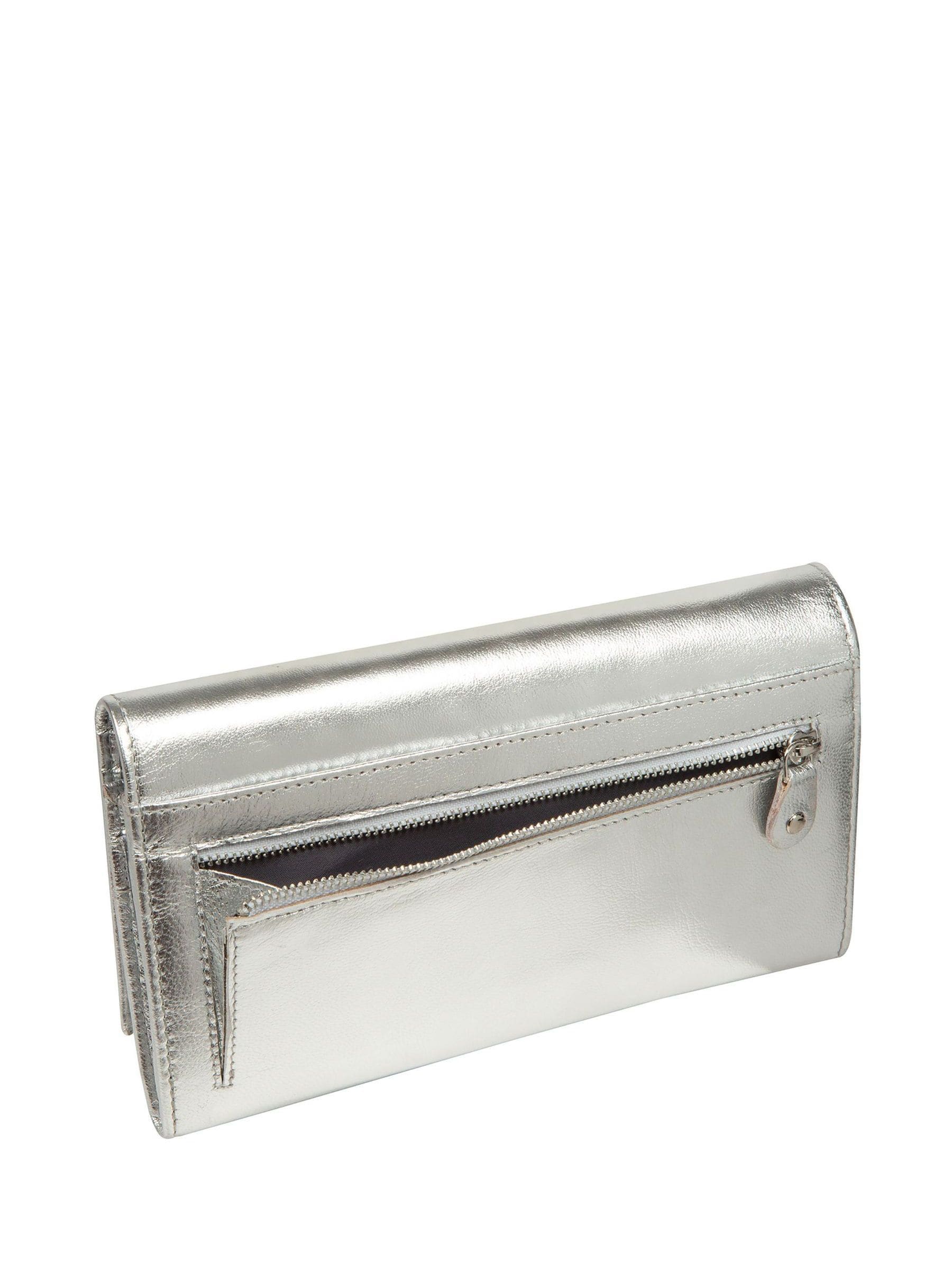 Pure Luxuries London silver Mia leather purse, UK version