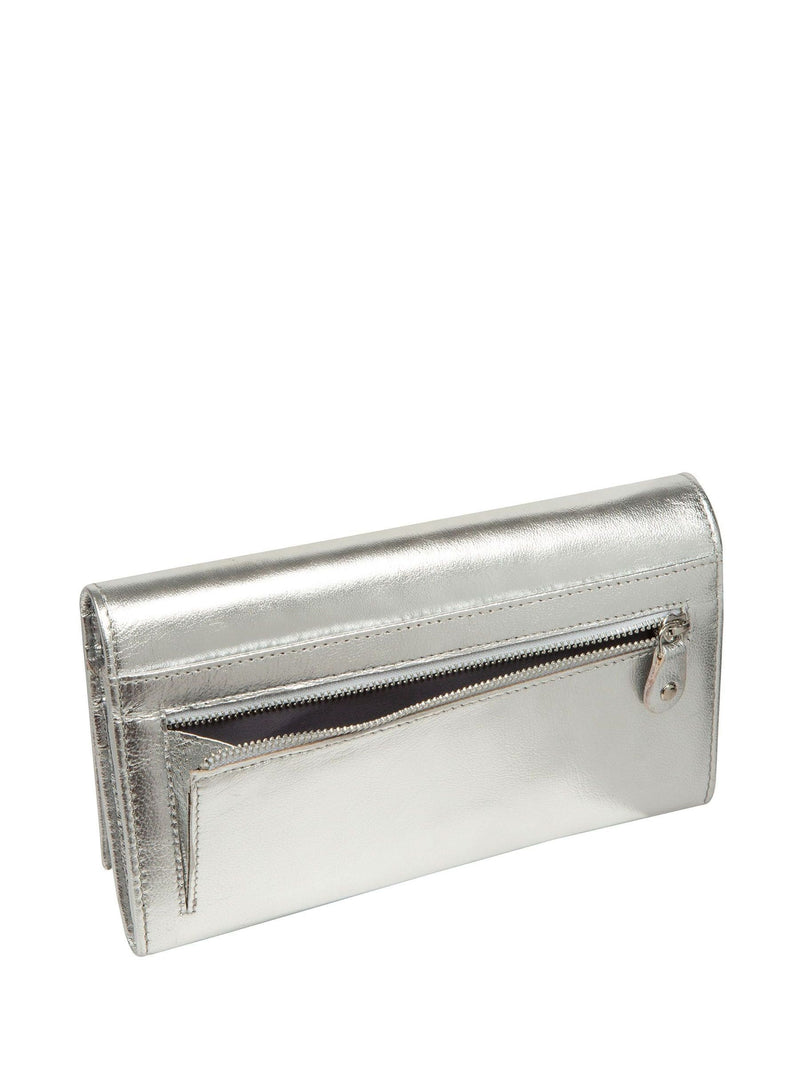 Pure Luxuries London silver Mia leather purse, UK version