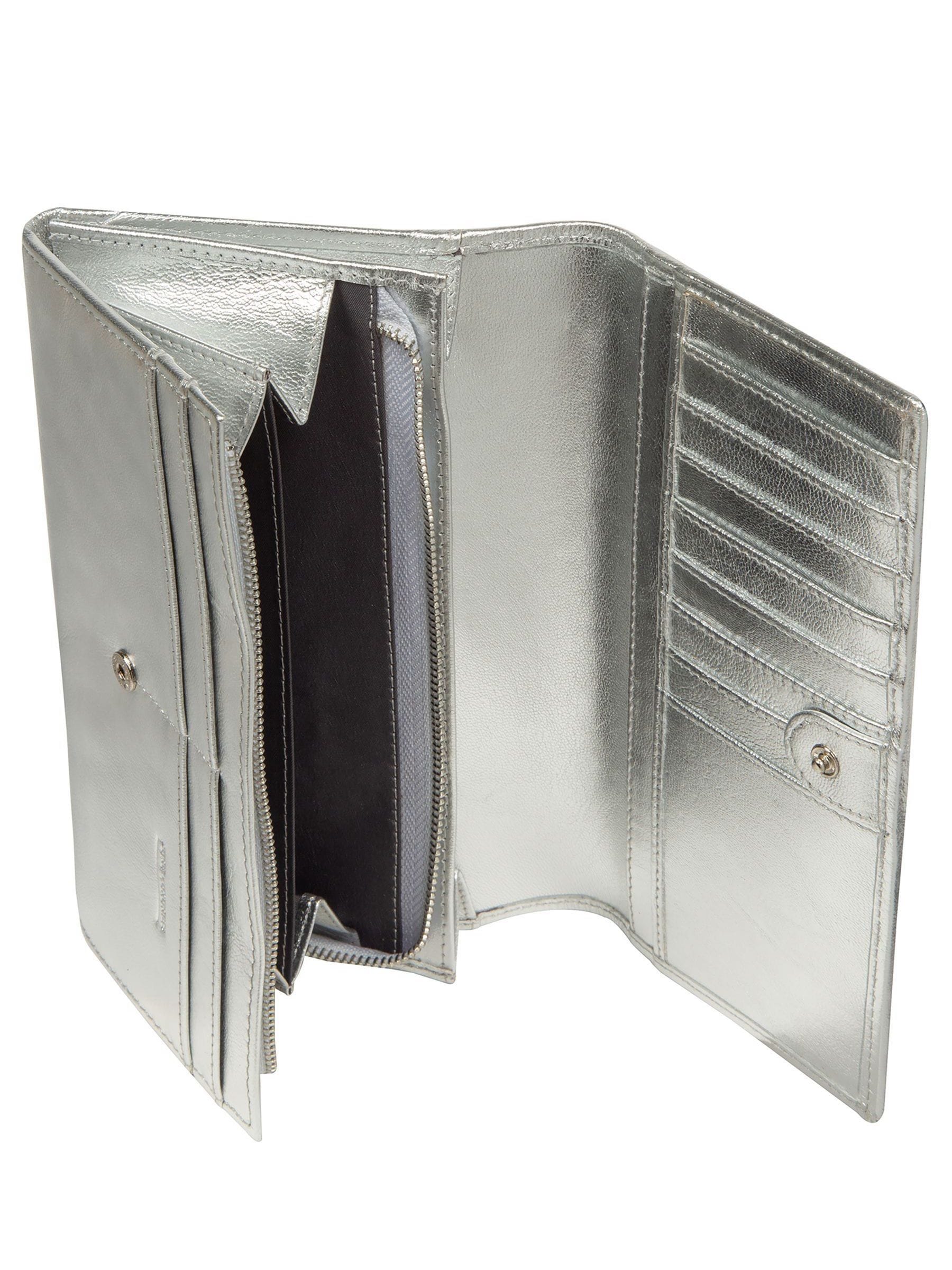 Pure Luxuries London silver Mia leather purse, UK version