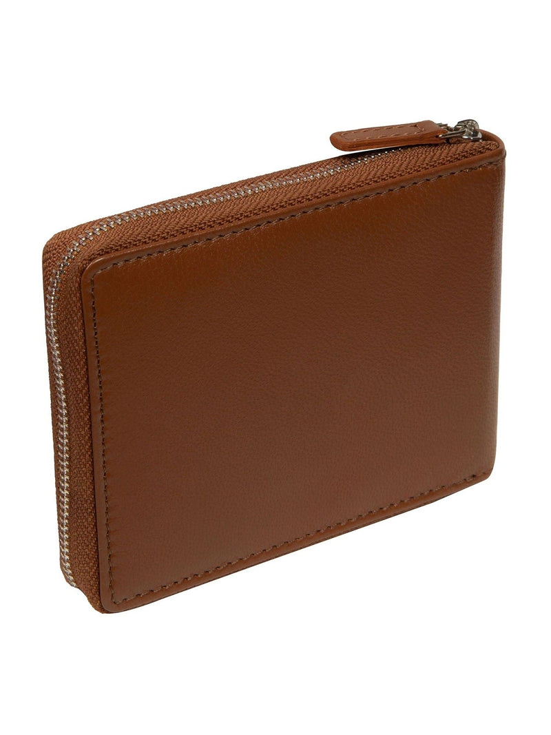 Cultured London brown leather wallet, imported from the UK