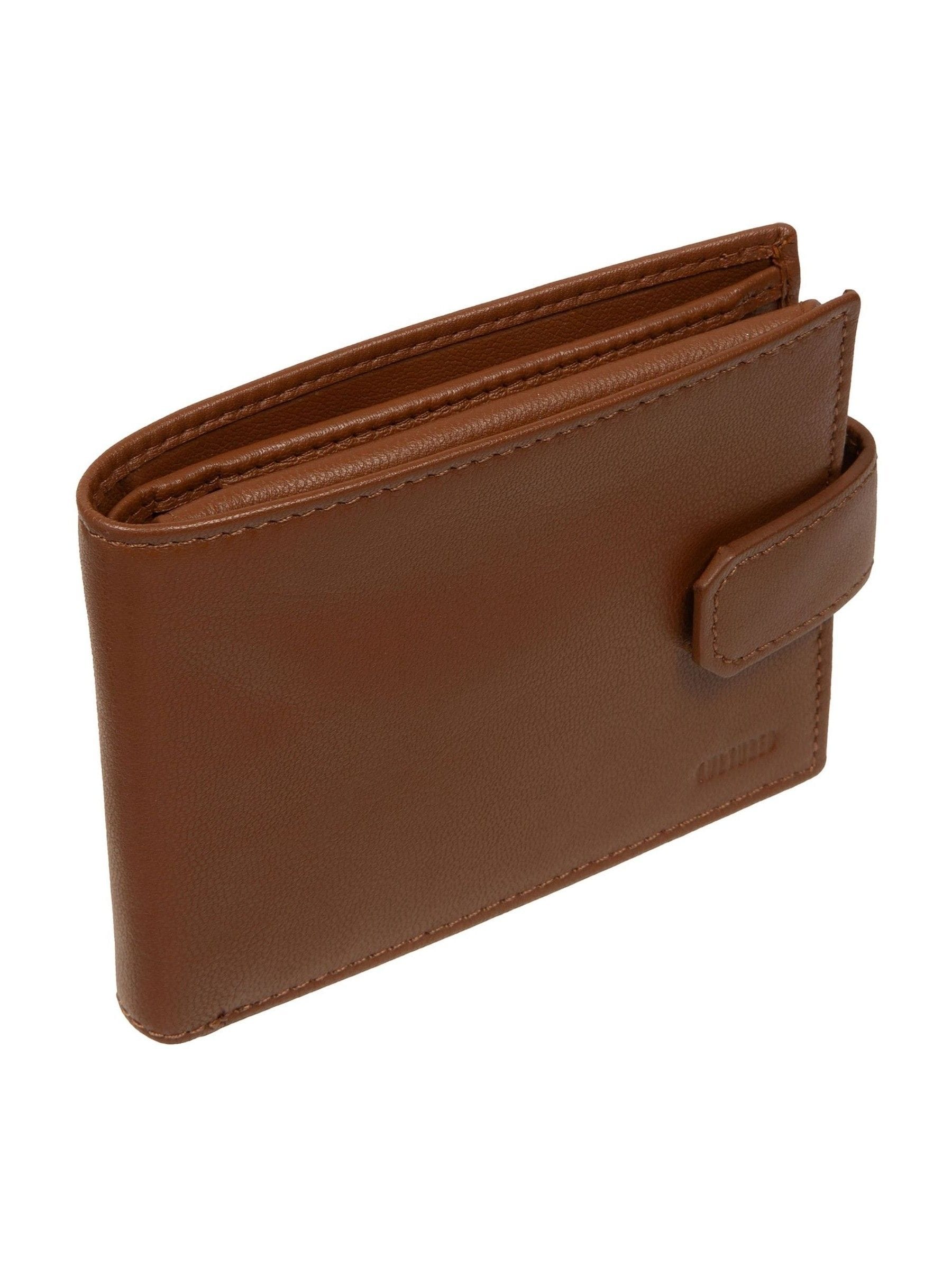 Cultured London brown Max leather wallet, UK version