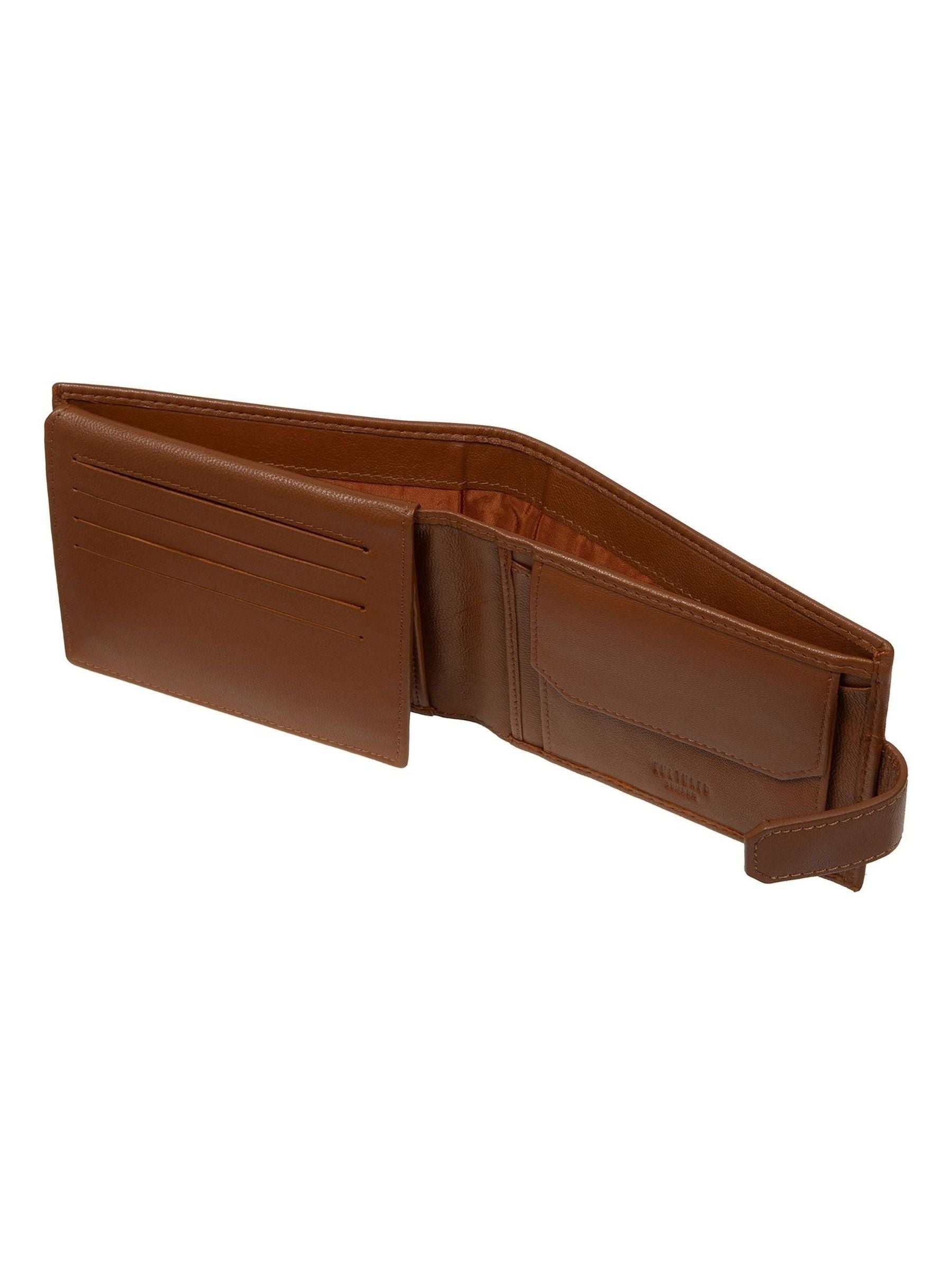 Cultured London brown Max leather wallet, UK version
