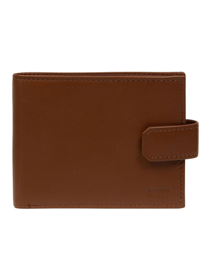 Cultured London brown Max leather wallet, UK version