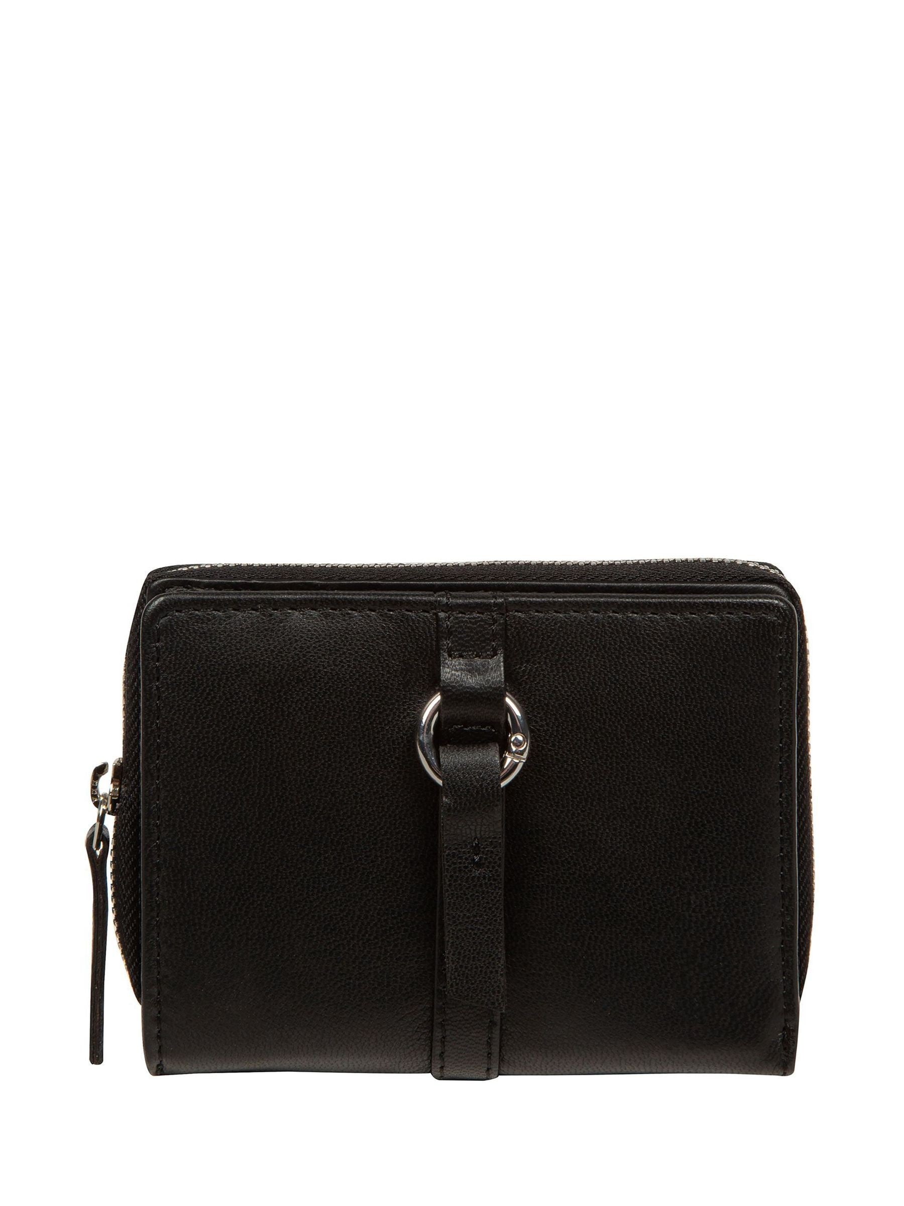 Pure Luxuries London Black Lena Leather Purse