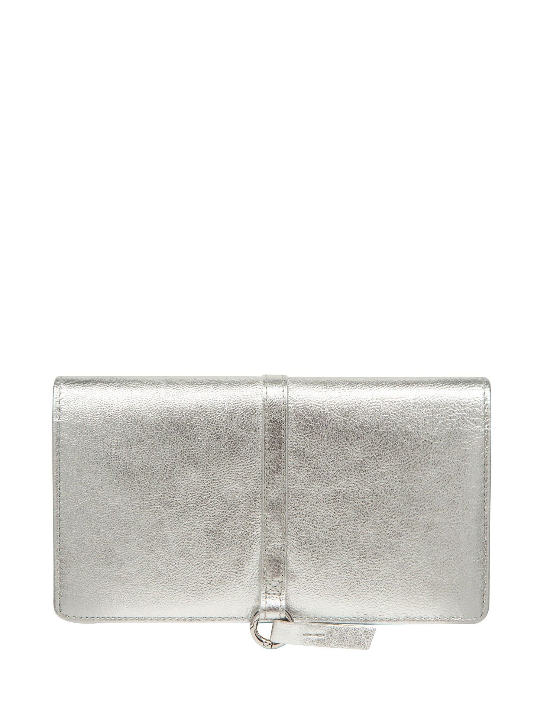 Pure Luxuries London Silver Isla Leather Purse