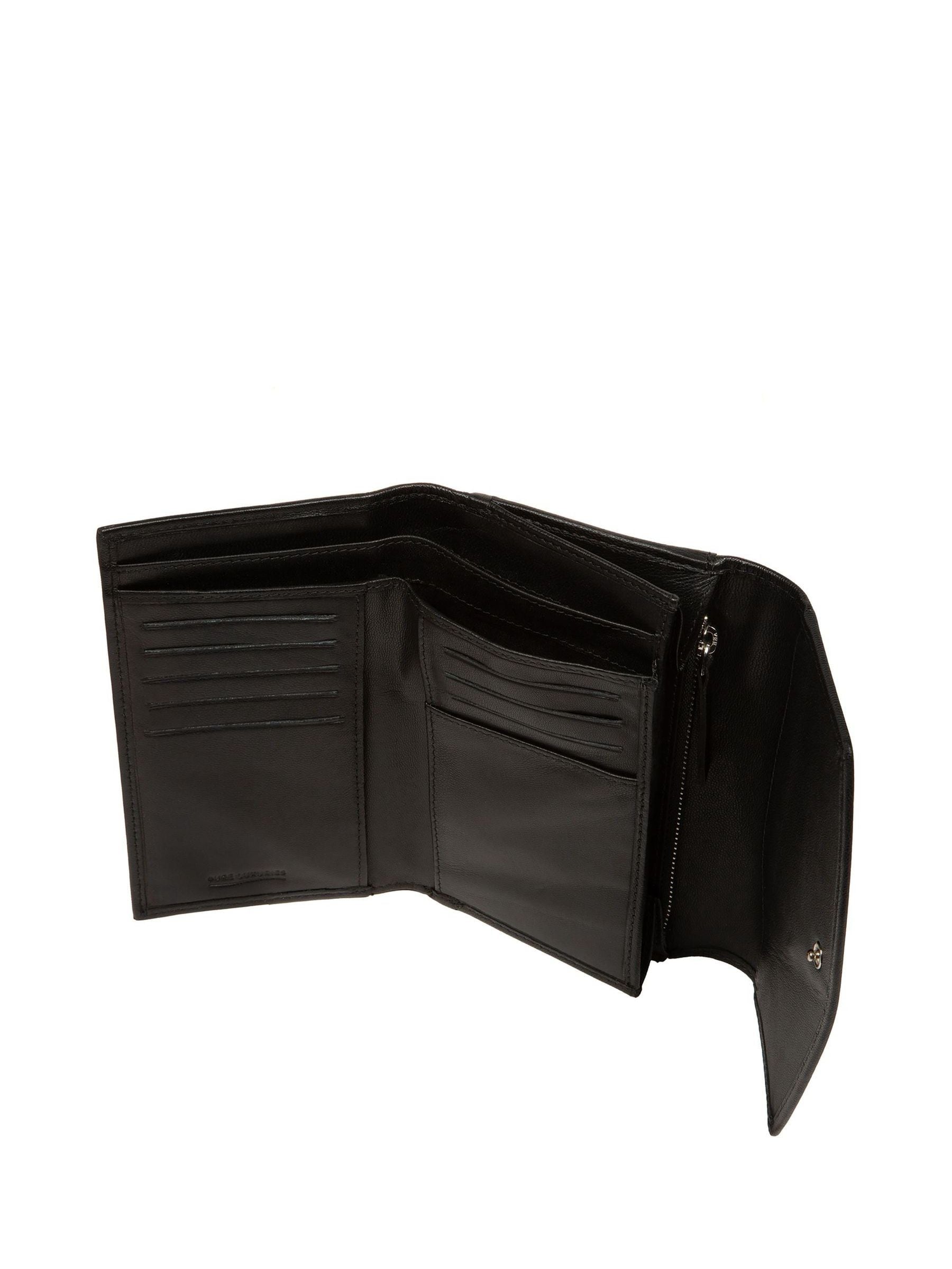 Pure Luxuries London black leather purse, UK version