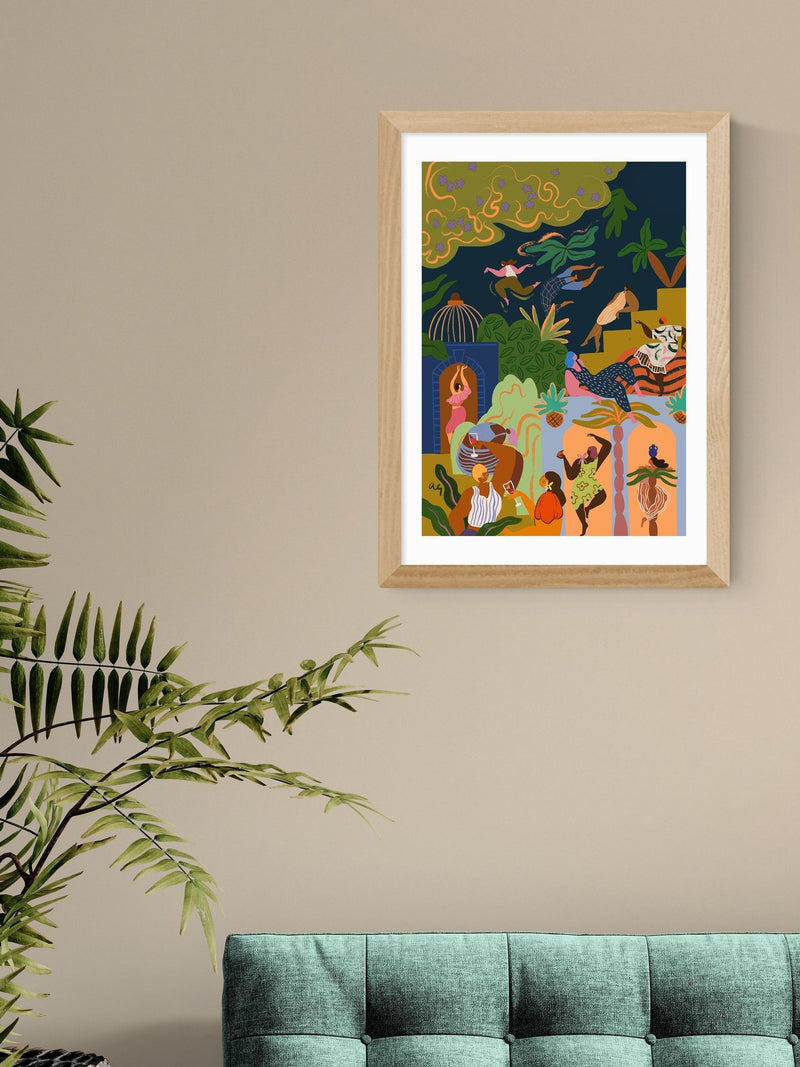 East End Prints White Fiesta Wall Art Print by Arty Guava