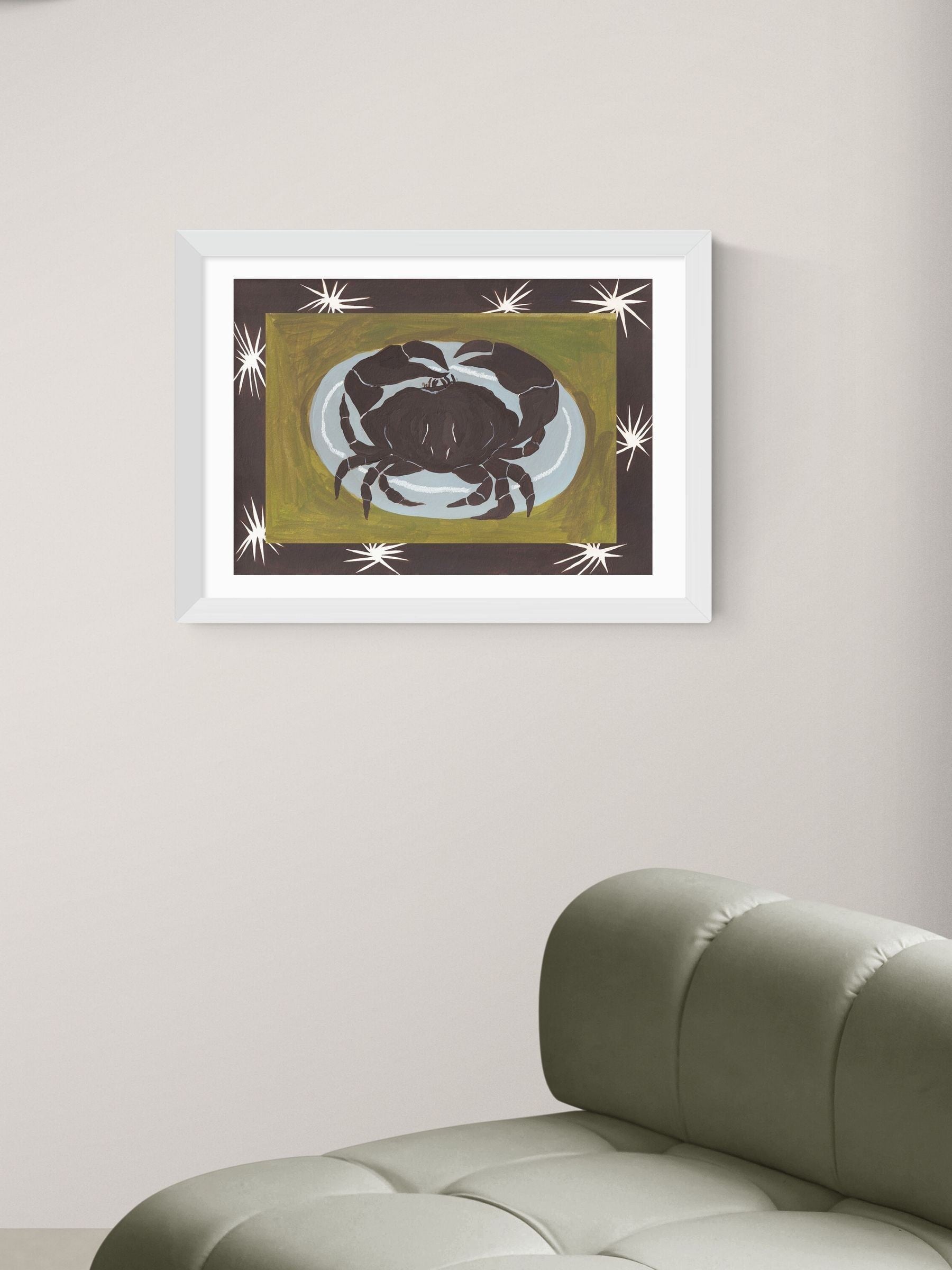 East End Prints Black Crab Cancer Star Sign Art Print by Jazmine Joye