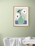 East End Prints Black Floral Pottery Delight art print - British product