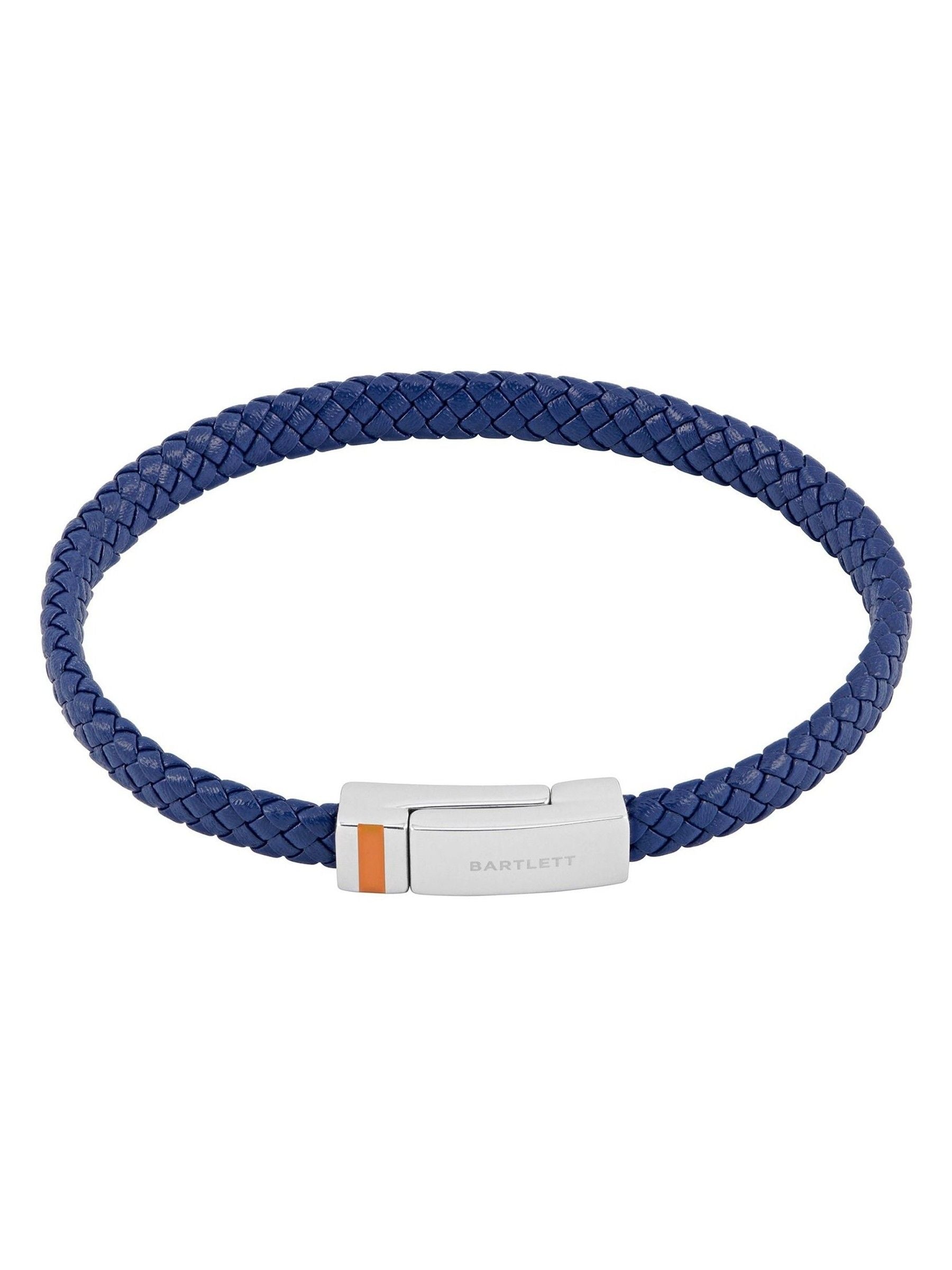 Bartlett blue flat wrap bracelet with enamel detail 20.5cm - British product