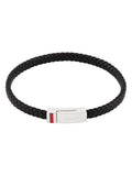 Bartlett Black Flat Wrap Bracelet With Enamel Detail