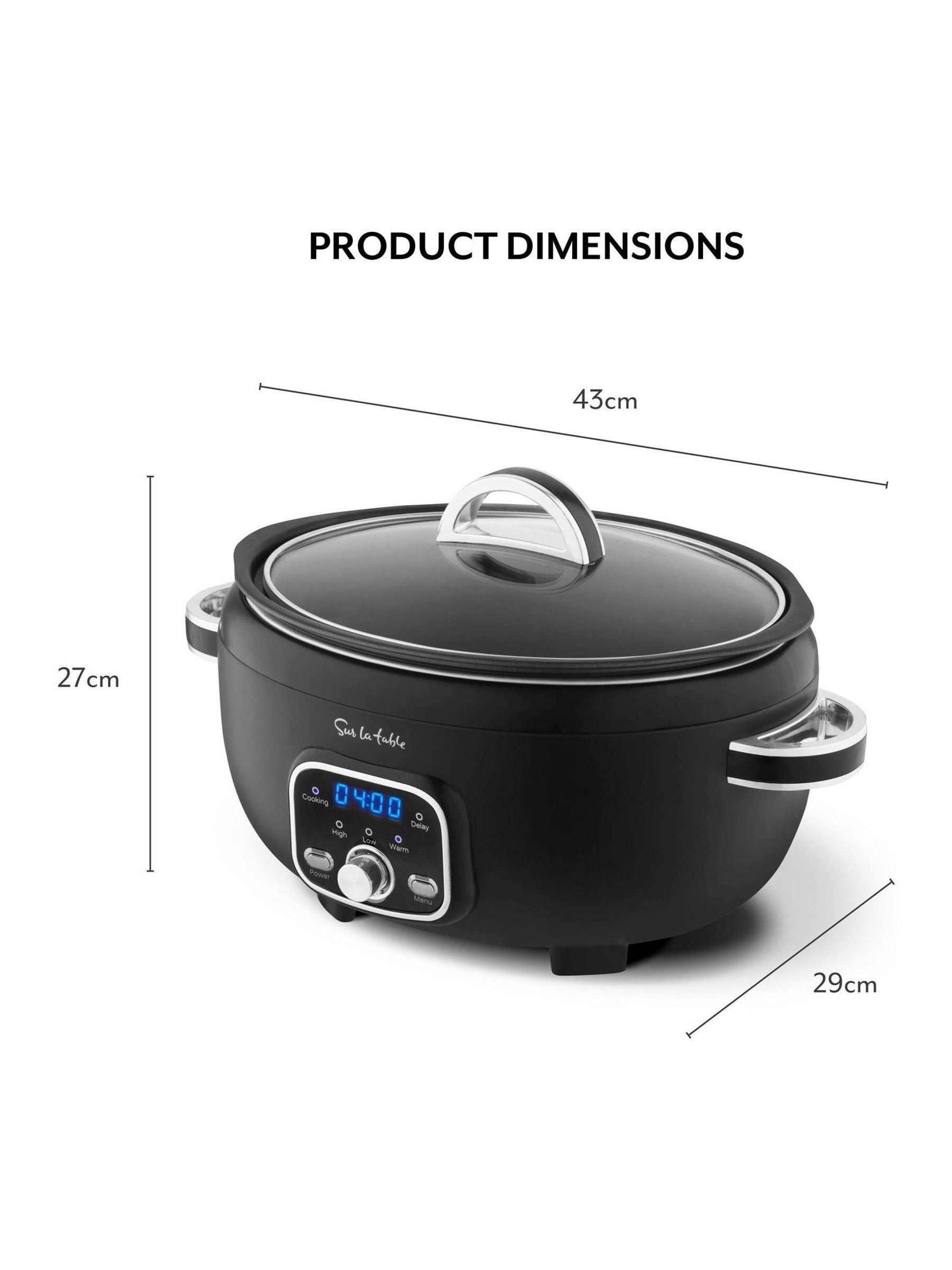 Sur La Table Black Core digital slow cooker 6.5 litre (British brand)
