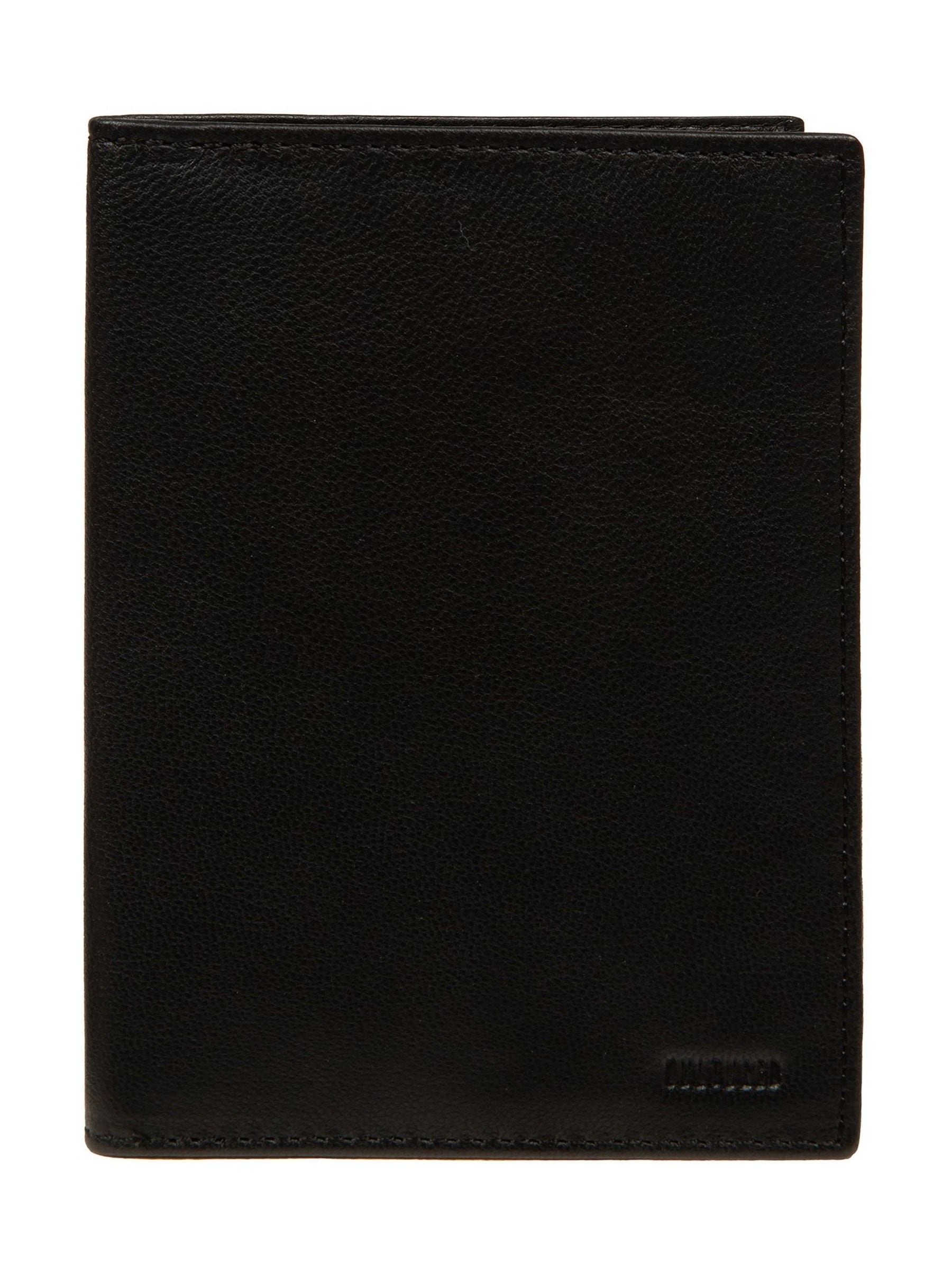 Cultured London Black Leather Passport Holder