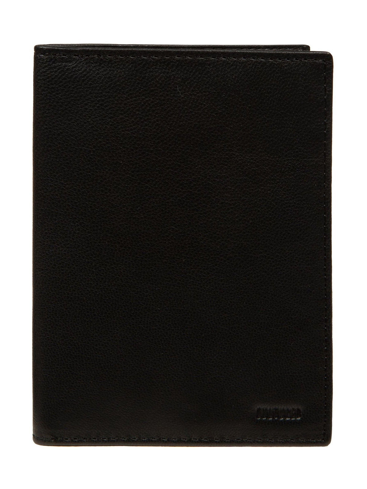 Cultured London Black Leather Passport Holder