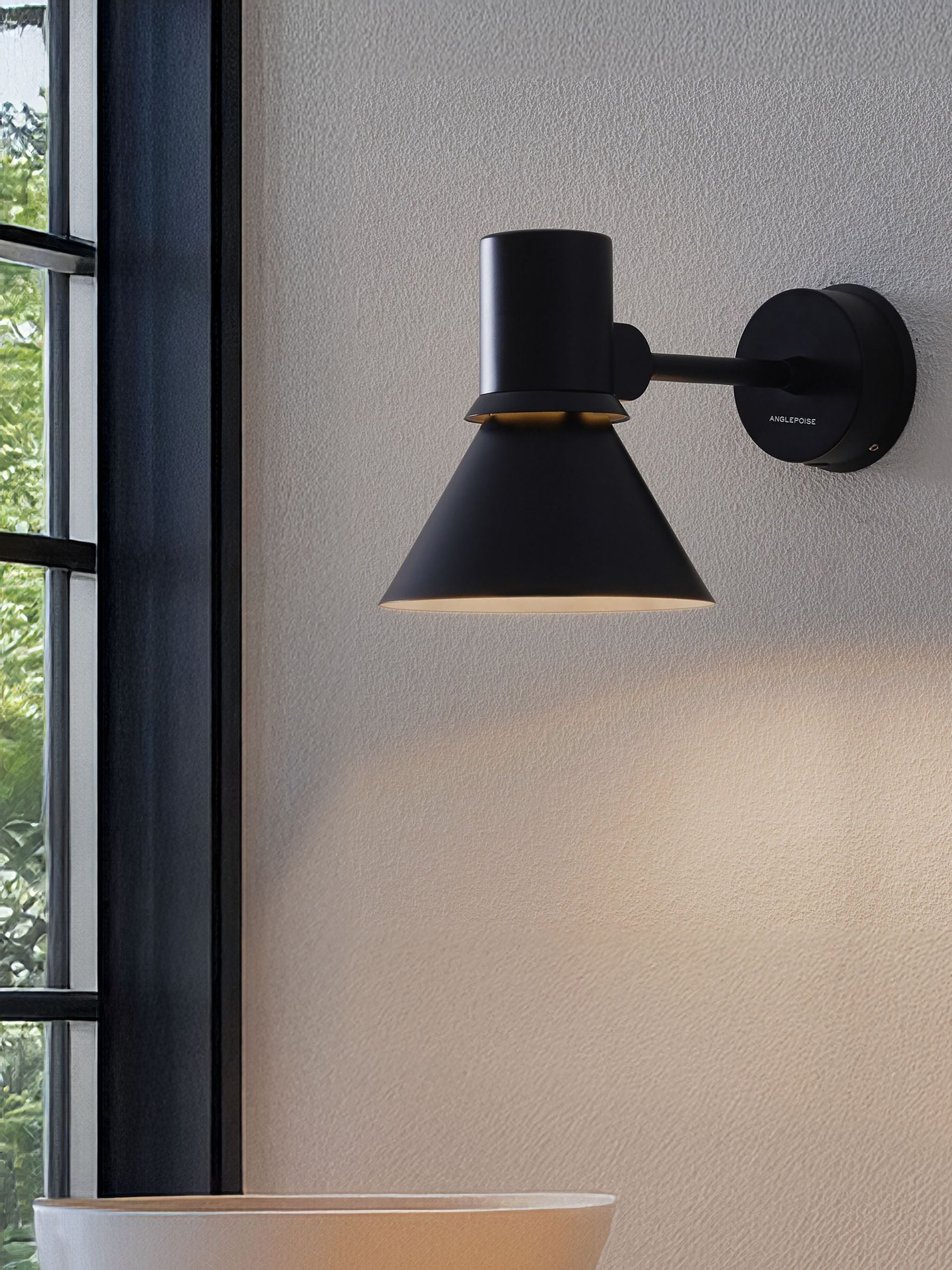Anglepoise matte black Type 80 wall light, imported from the UK