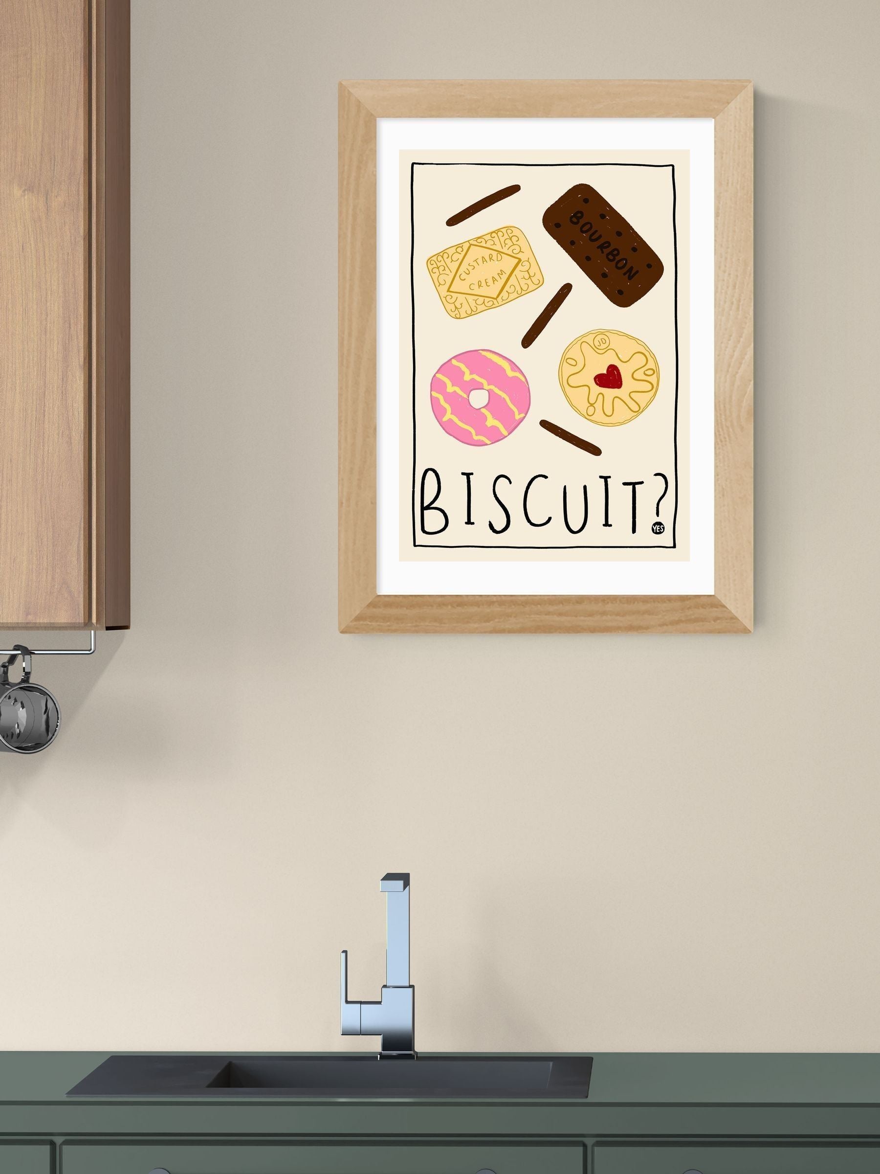 Amber May Art White Biscuit Wall Art Print