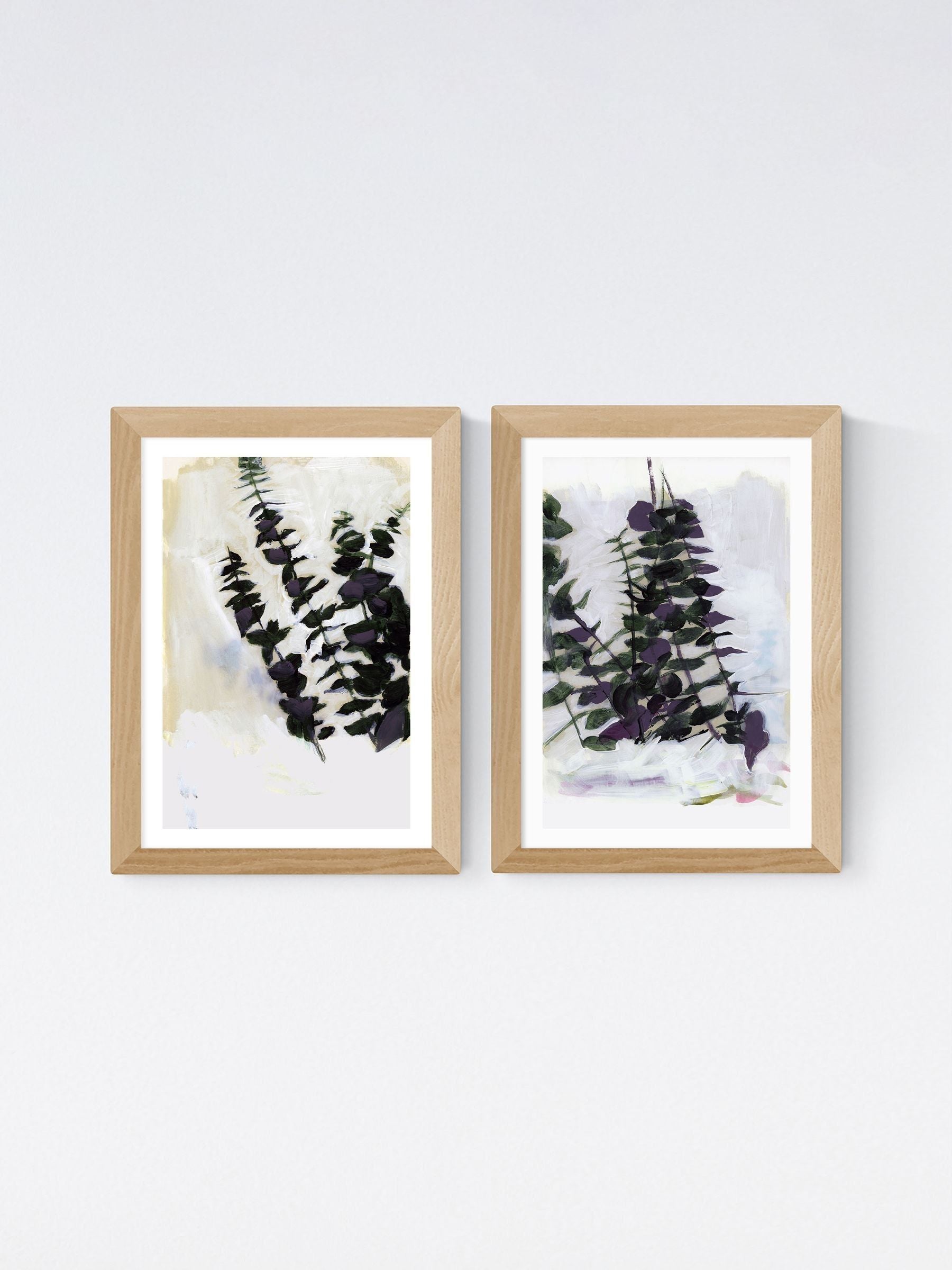 East End Prints Cartissi Oak Eucalyptus wall art prints set of two - British product