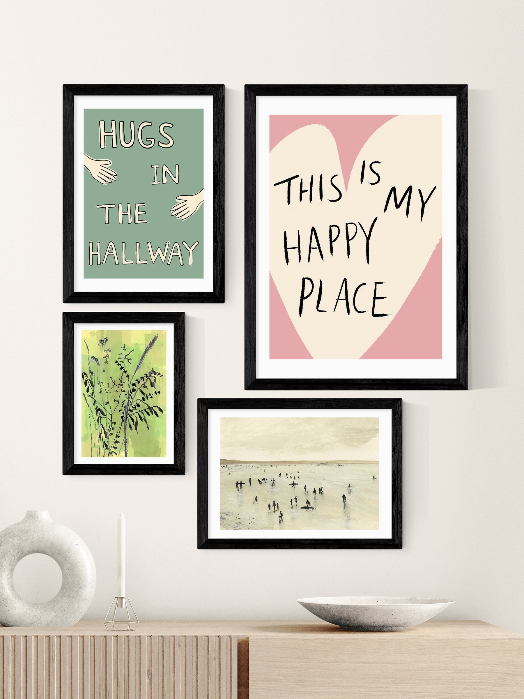cartissi Black Folklore Arrangement wall art print - British product