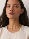 Sterling silver opal drop necklace with ball chain - British product