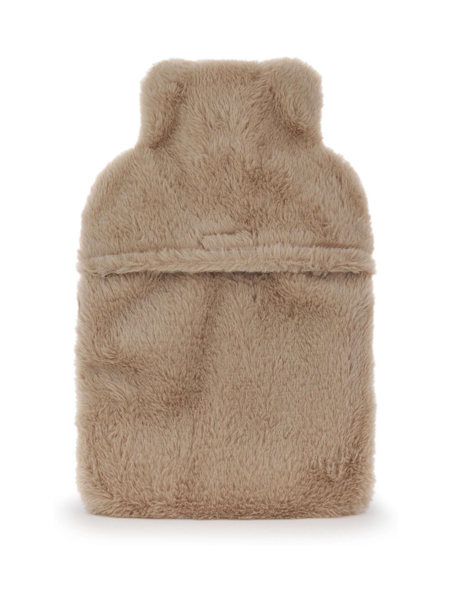 Pusheen brown hot water bottle with eye mask, UK version