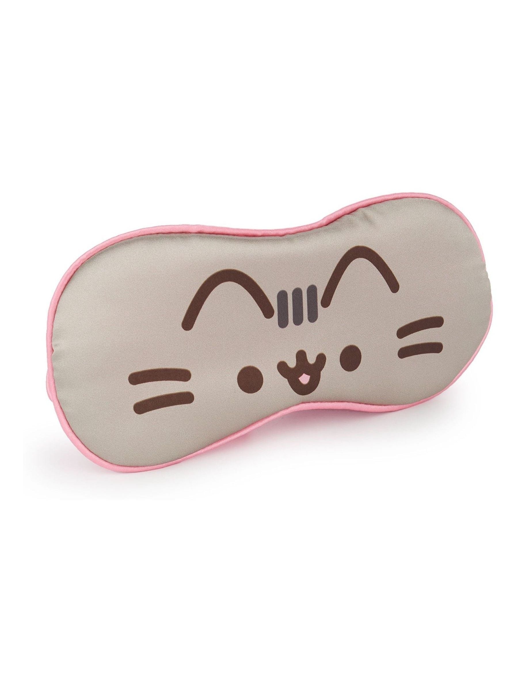 Pusheen brown hot water bottle with eye mask, UK version