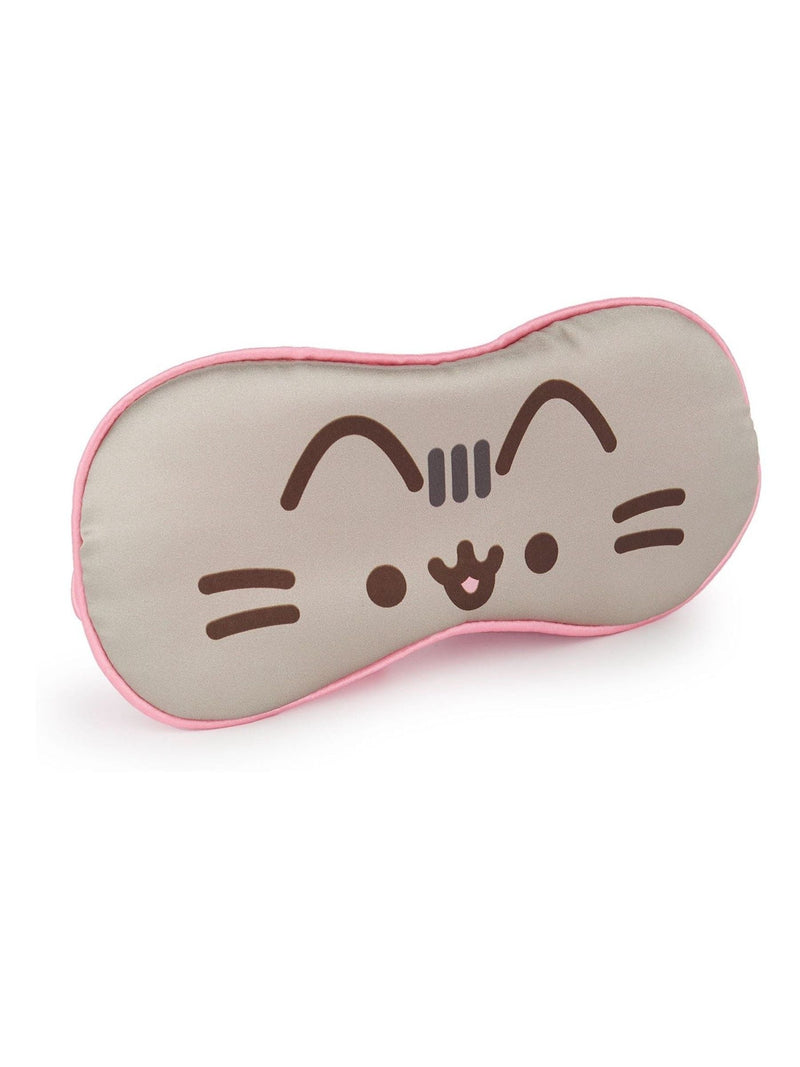 Pusheen brown hot water bottle with eye mask, UK version
