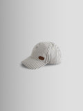 JoJo Maman Bébé ecru striped baby cap (British brand)