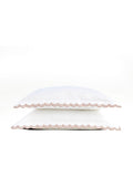 Christy cotton sateen pillowcase pair scalloped edge, UK version
