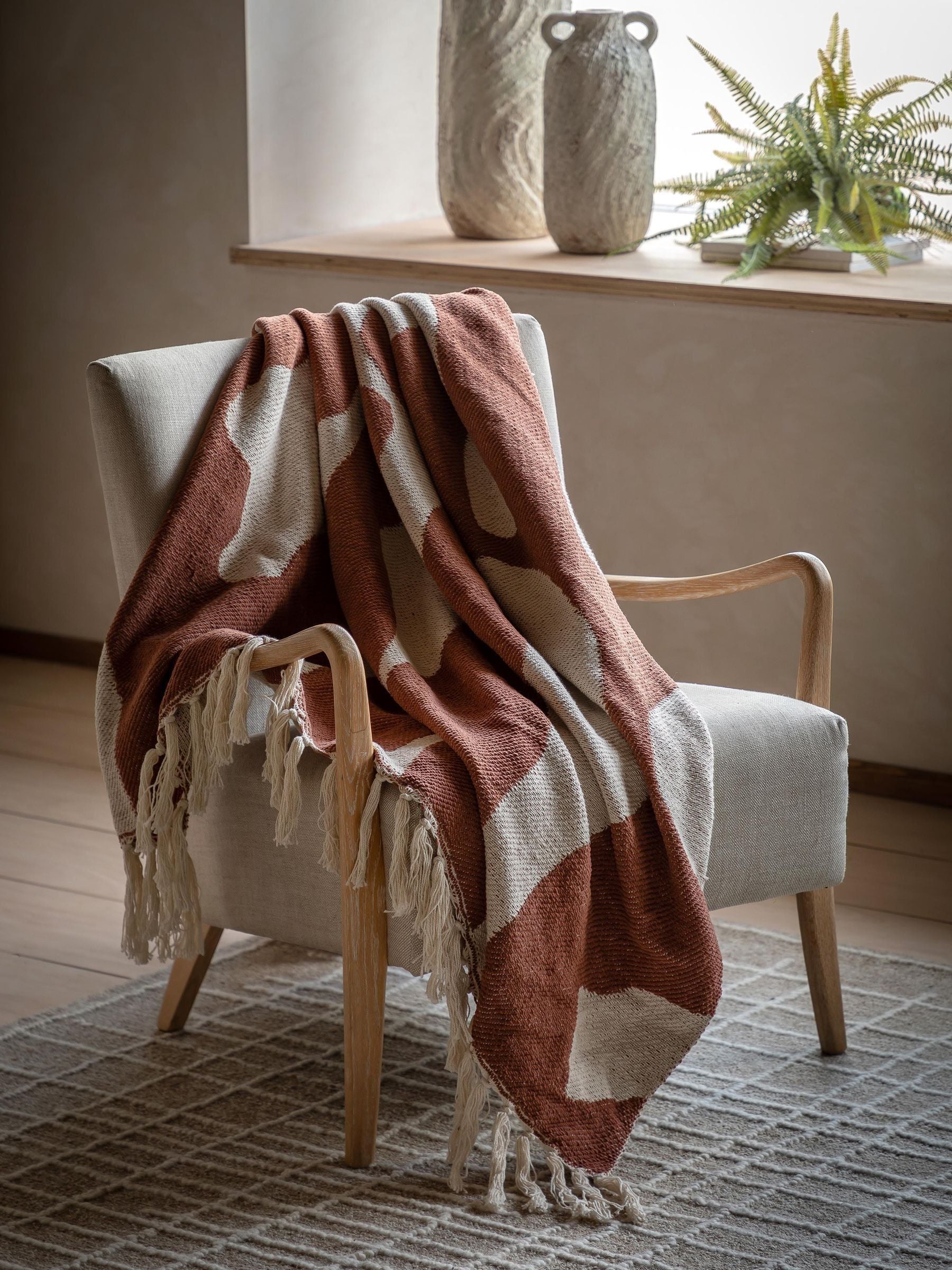 Gallery Home Brown Mira Abstract Throw