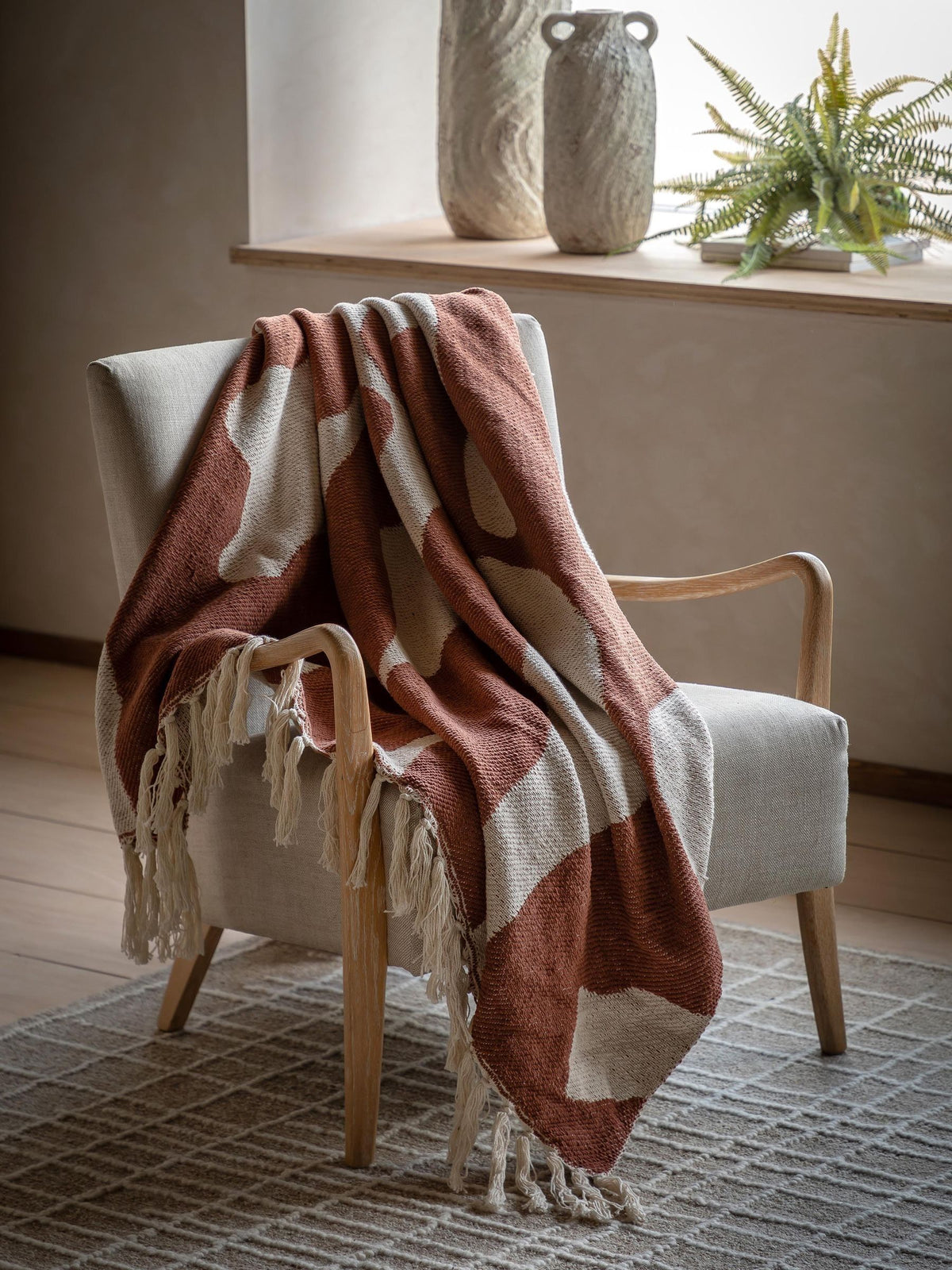 Gallery Home Brown Mira Abstract Throw