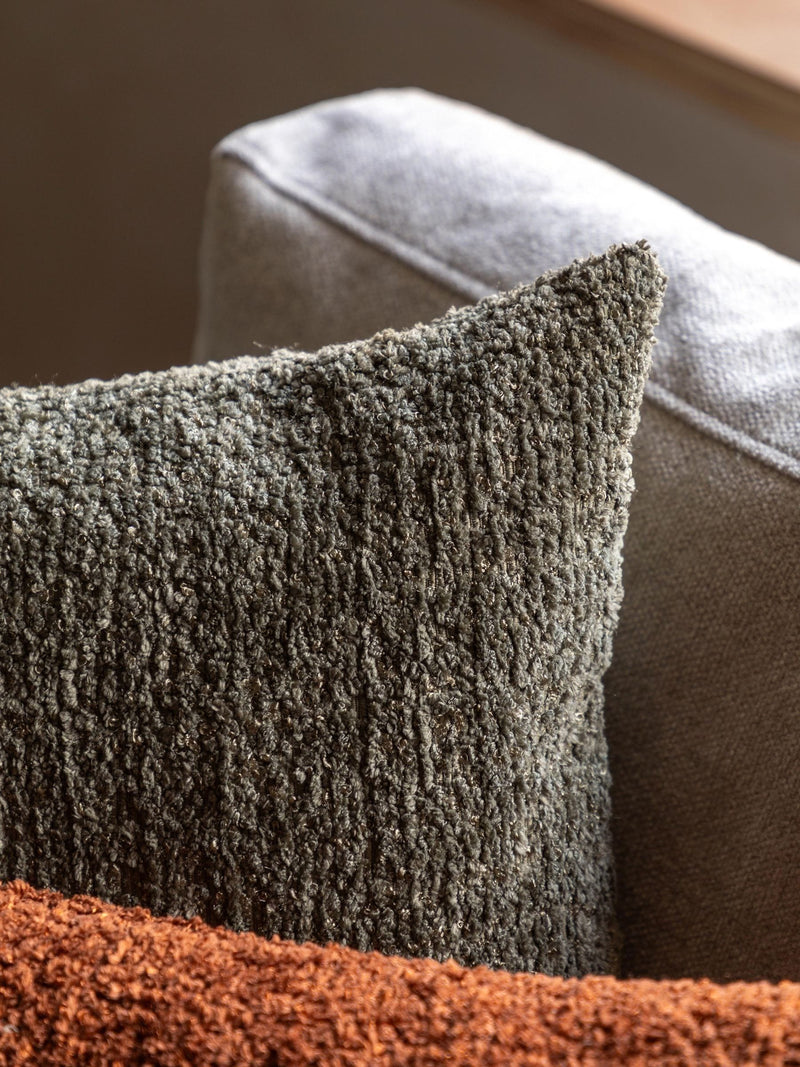 Gallery Home olive chenille cushion 50cm (British brand)