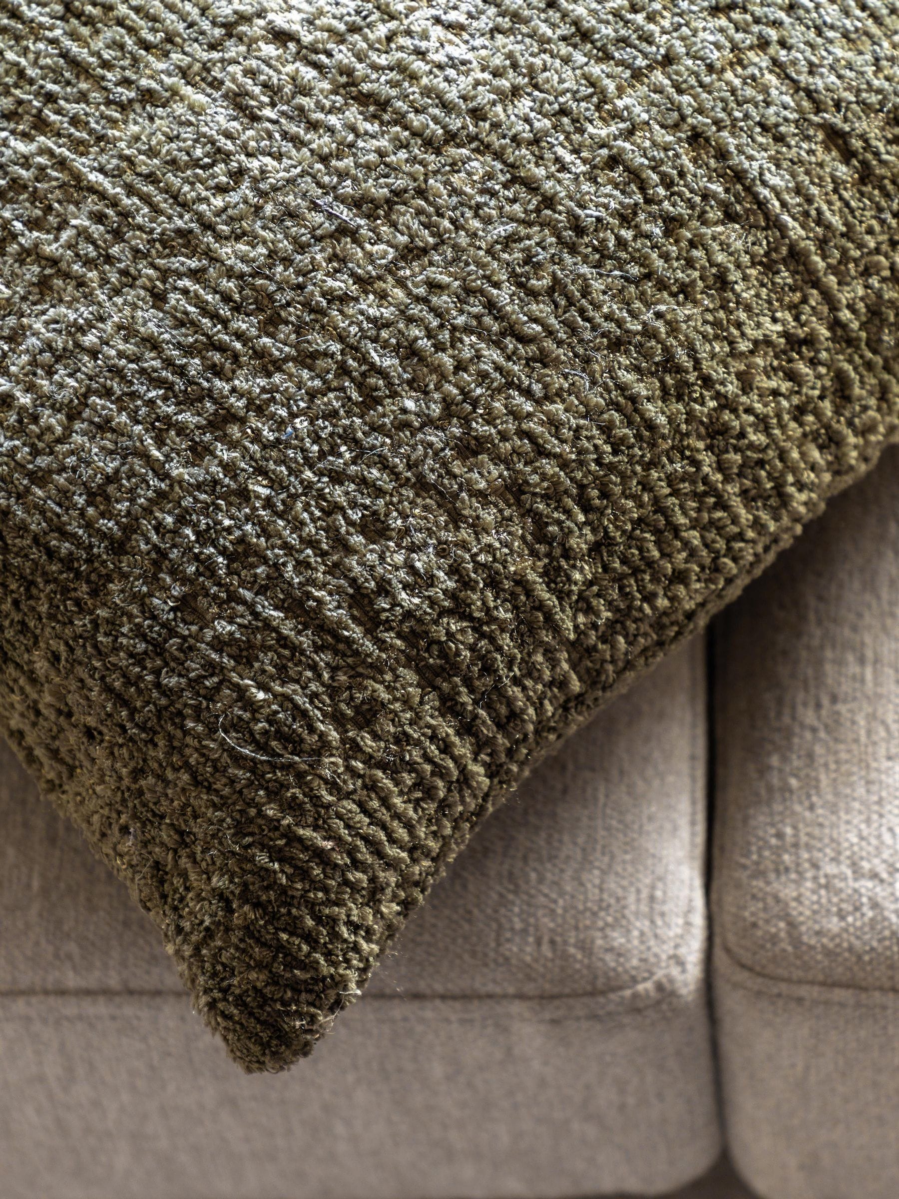 Gallery Home olive chenille cushion 50cm (British brand)