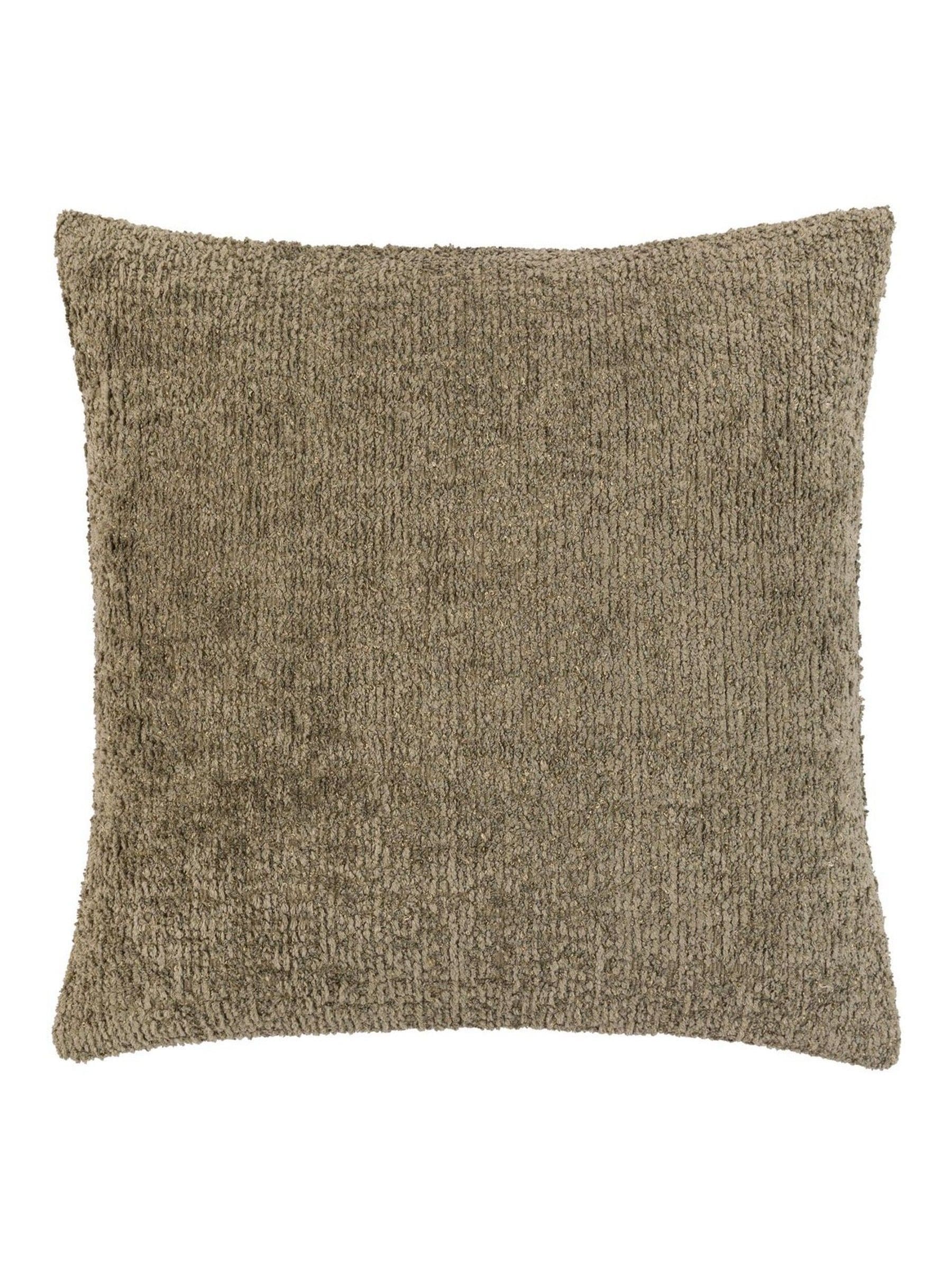 Gallery Home olive chenille cushion 50cm (British brand)