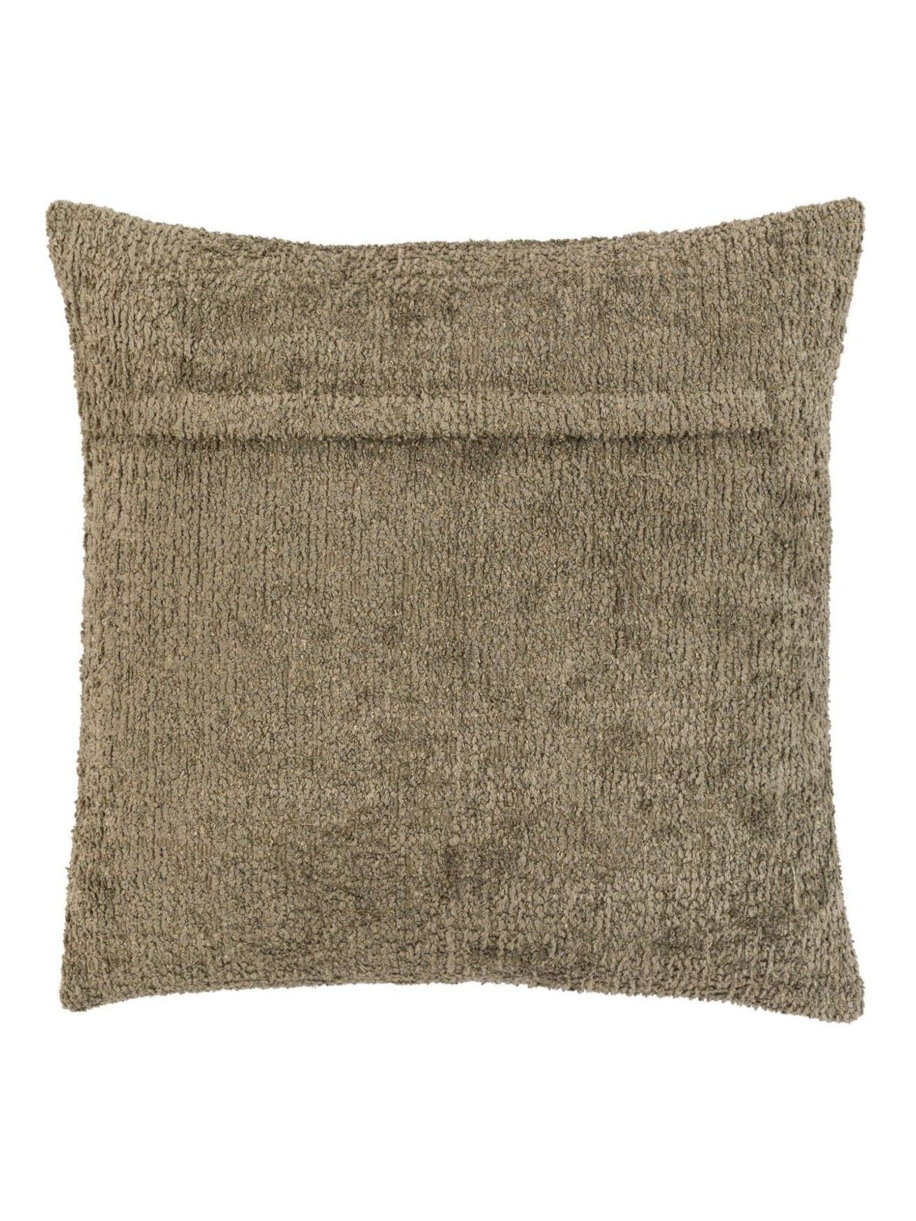 Gallery Home olive chenille cushion 50cm (British brand)