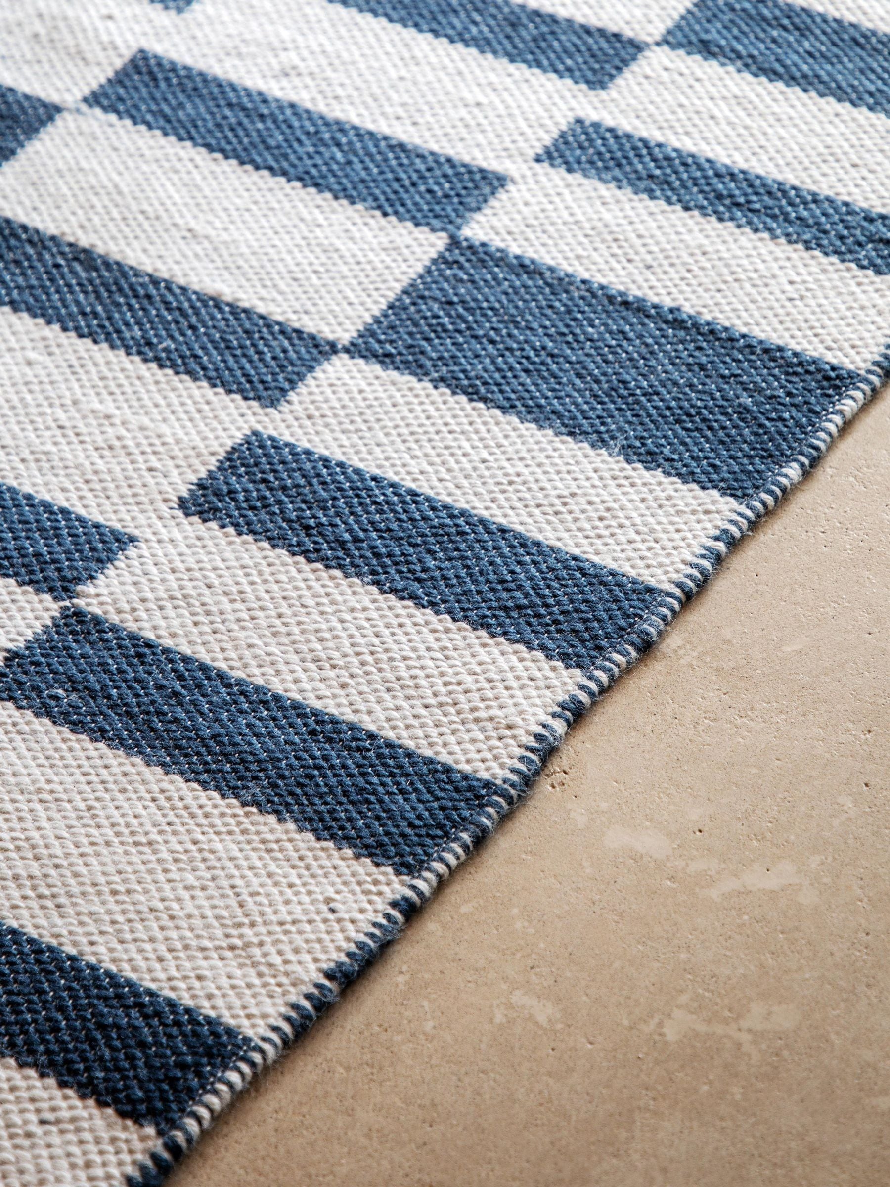 Gallery Home blue Preston jacquard rug 120x180cm (British brand)