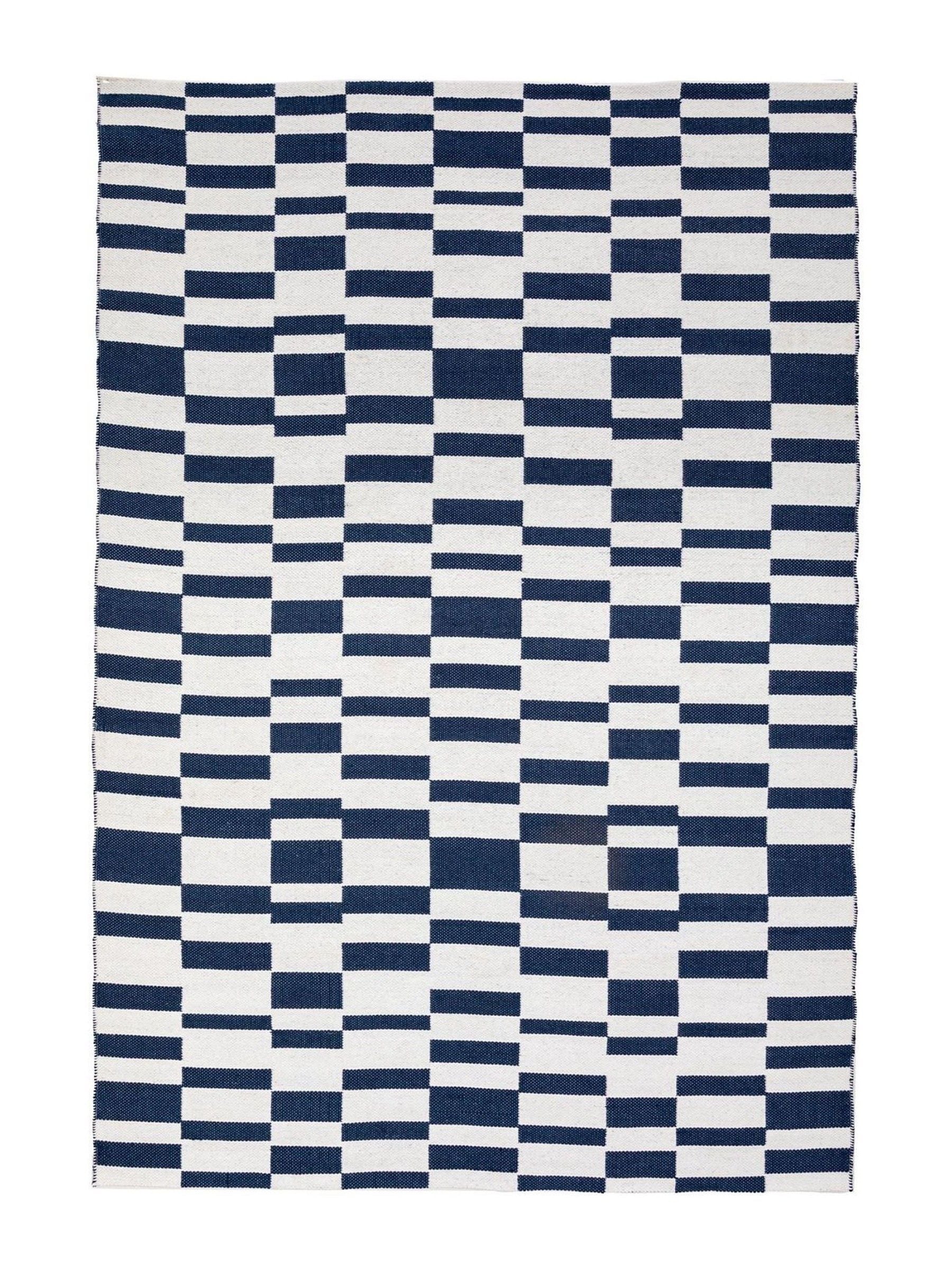 Gallery Home blue Preston jacquard rug 120x180cm (British brand)