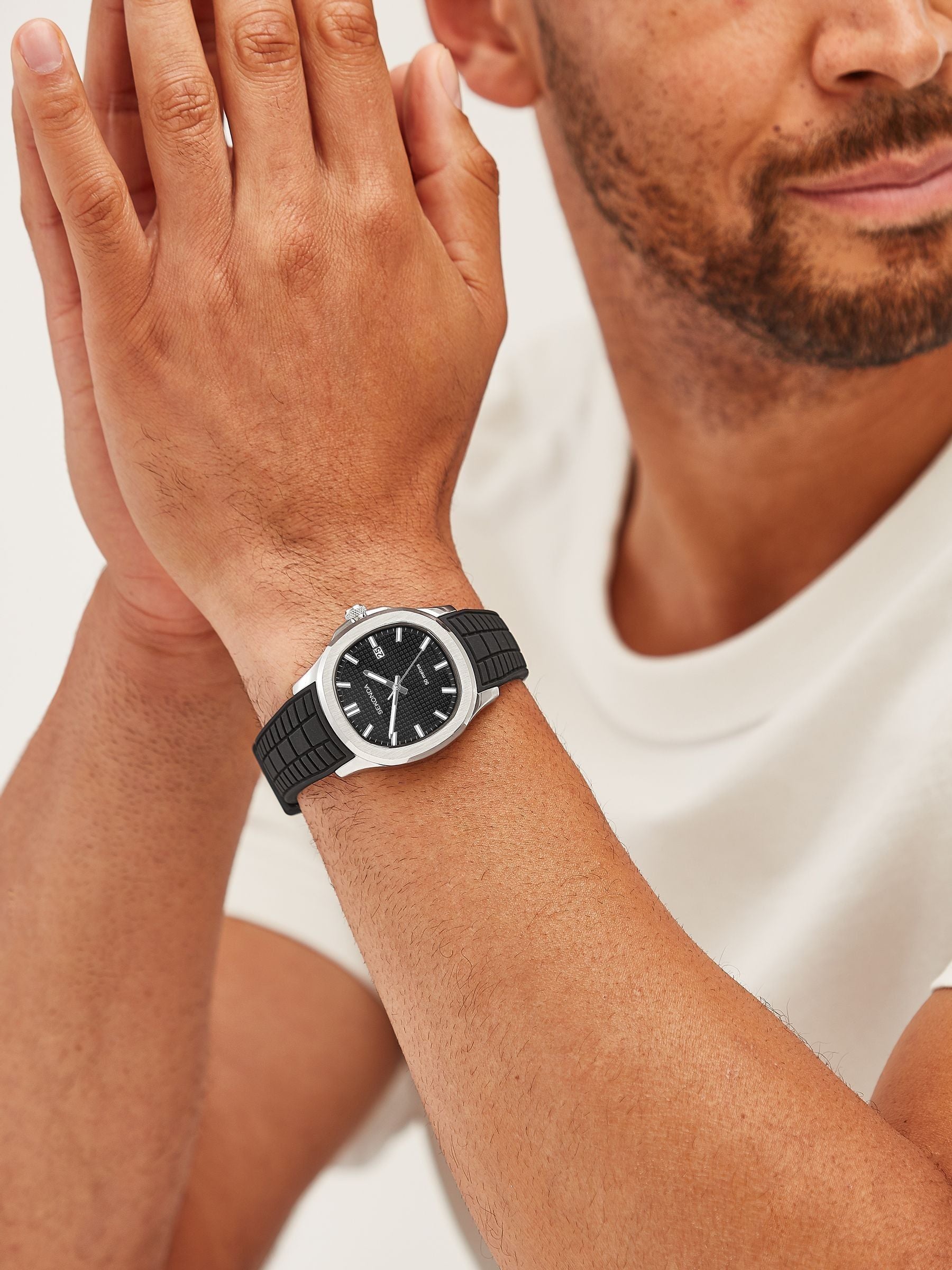 Sekonda Octaire Silver TV Analogue Watch 40mm (British brand)