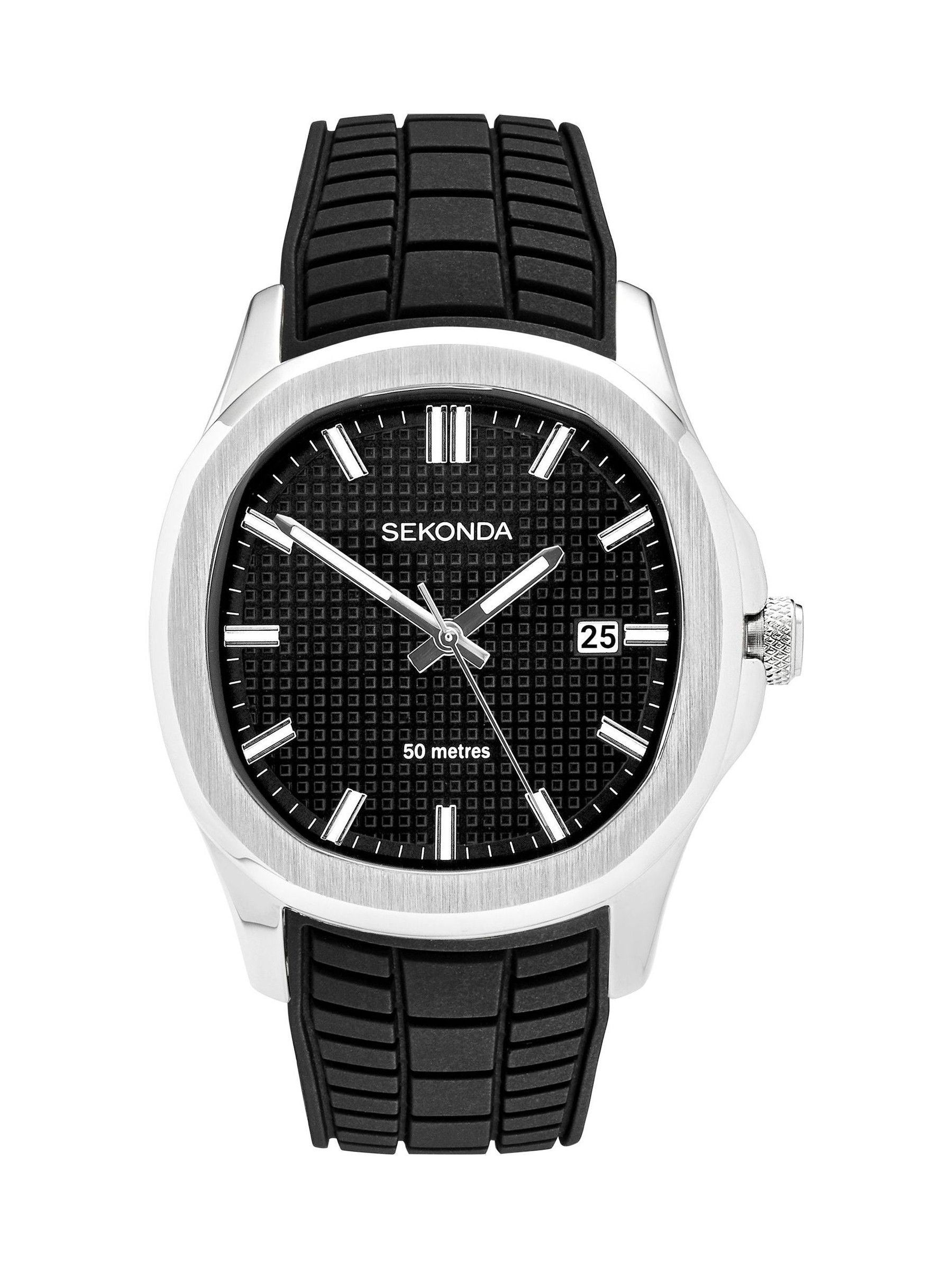 Sekonda Octaire Silver TV Analogue Watch 40mm (British brand)