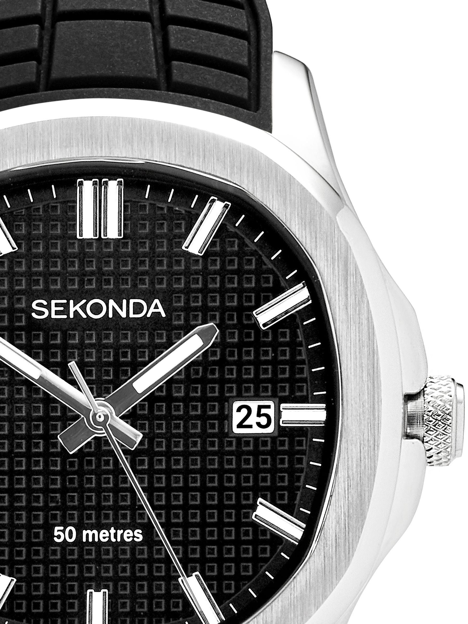 Sekonda Octaire Silver TV Analogue Watch 40mm (British brand)