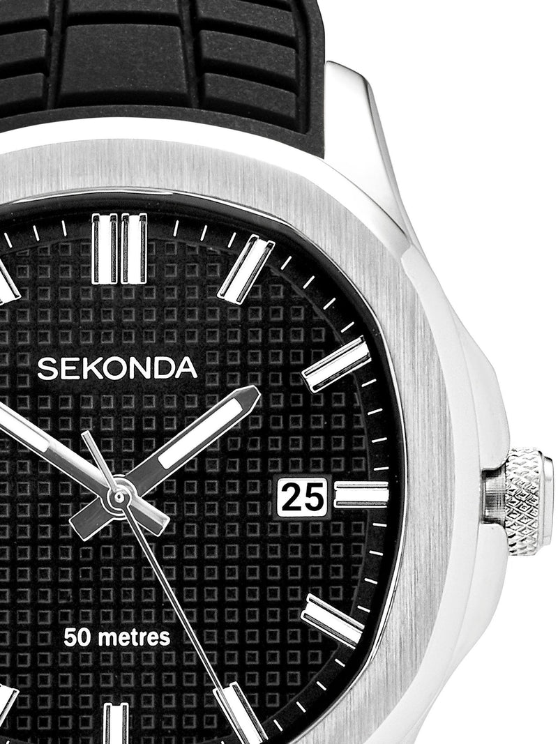 Sekonda Octaire Silver TV Analogue Watch 40mm (British brand)
